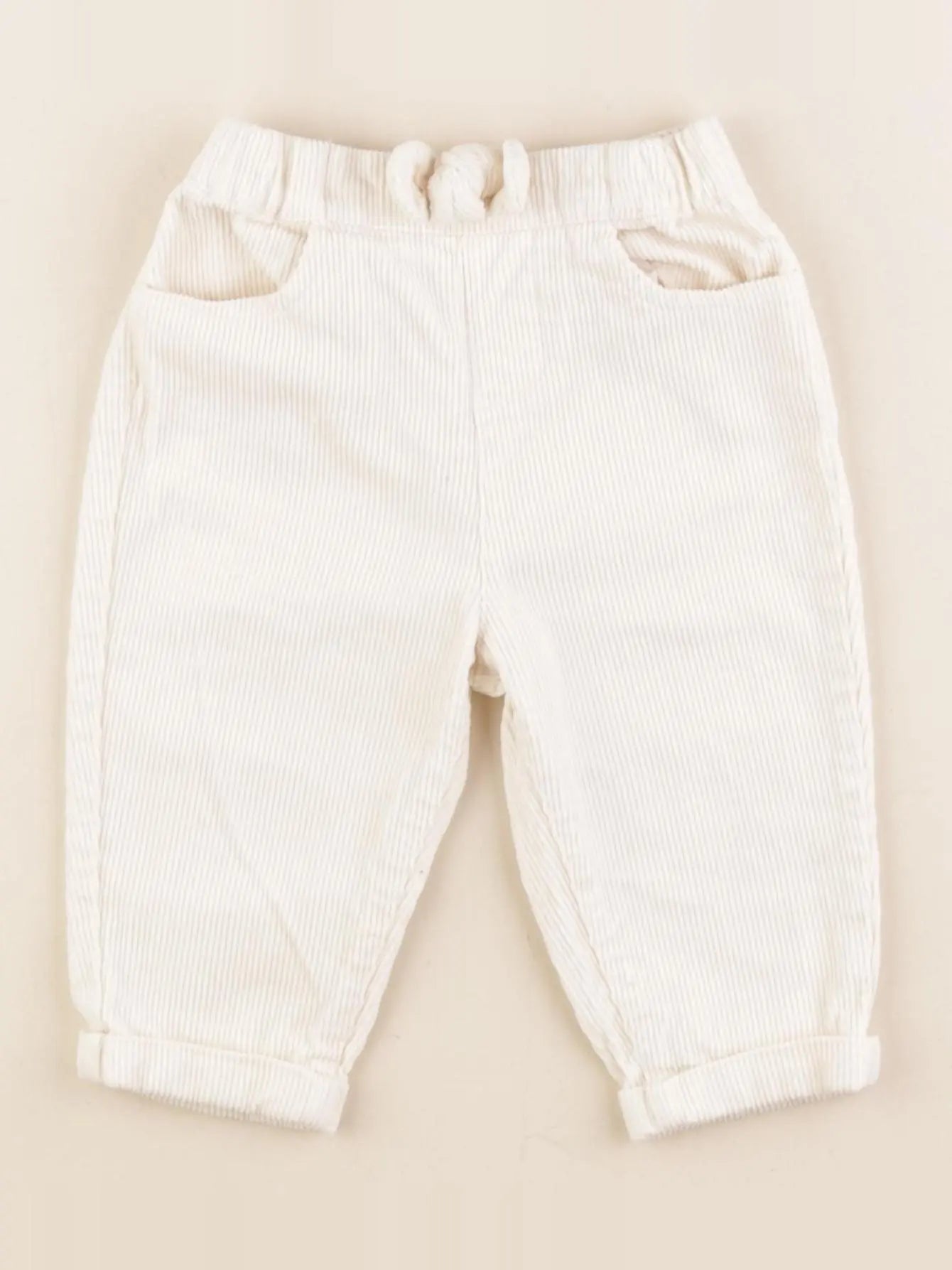 Vertbaudet - pantalon beige - 9 mois