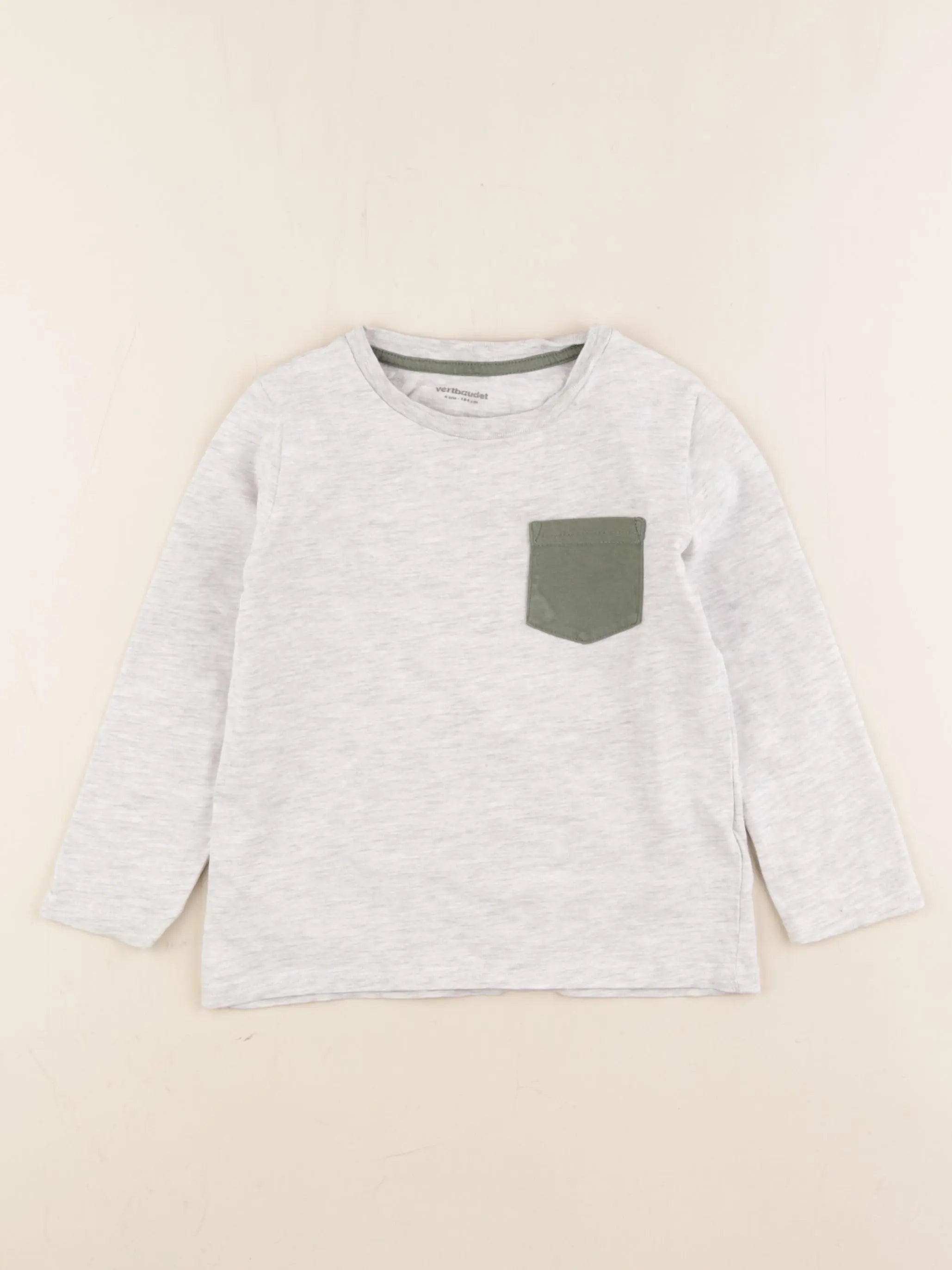 Vertbaudet - tee-shirt gris - 4 ans