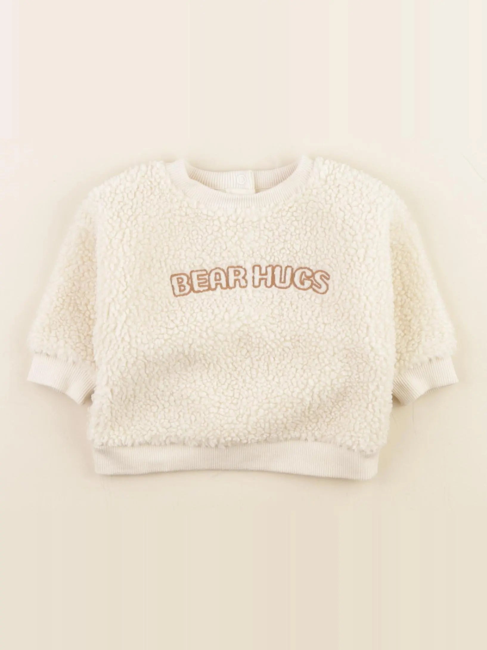 Vertbaudet - sweat beige - 1 mois