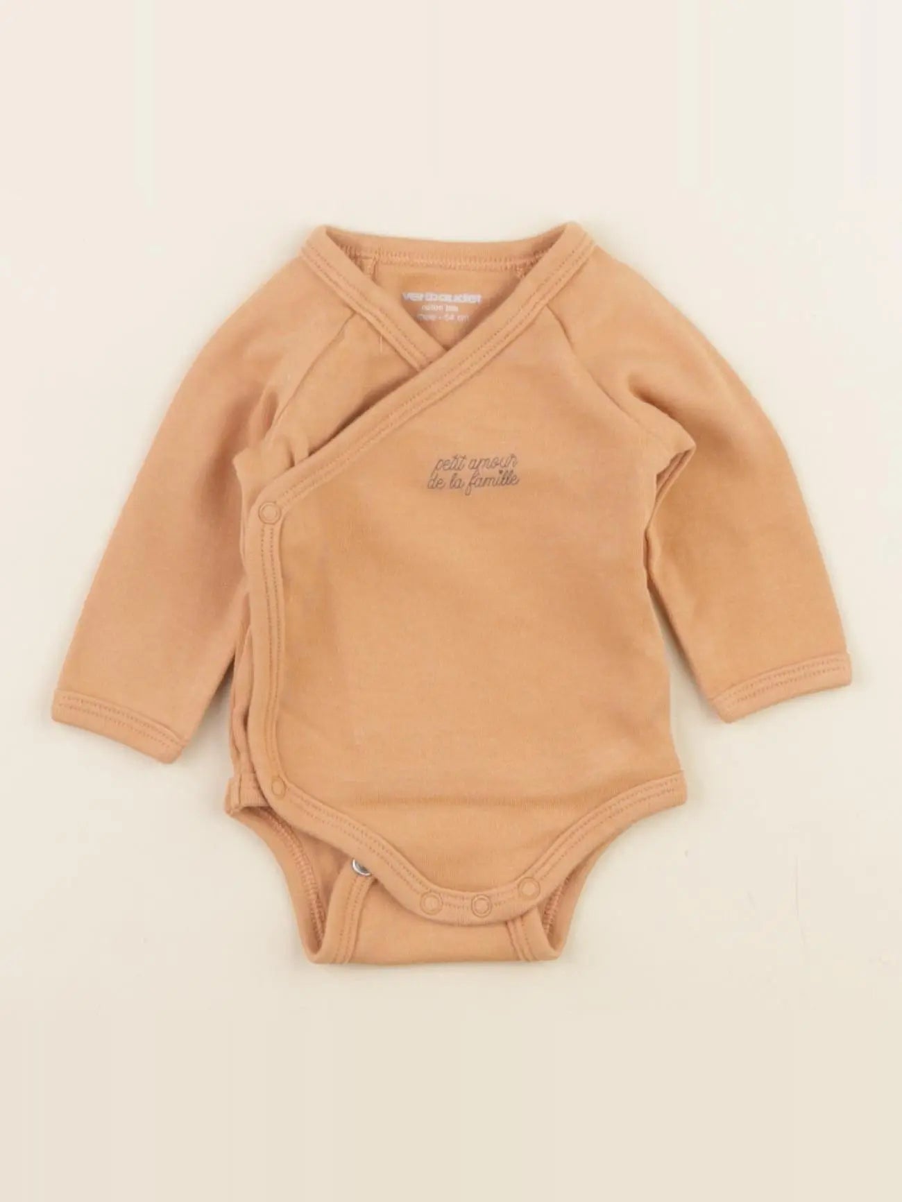 Vertbaudet - body orange - 1 mois