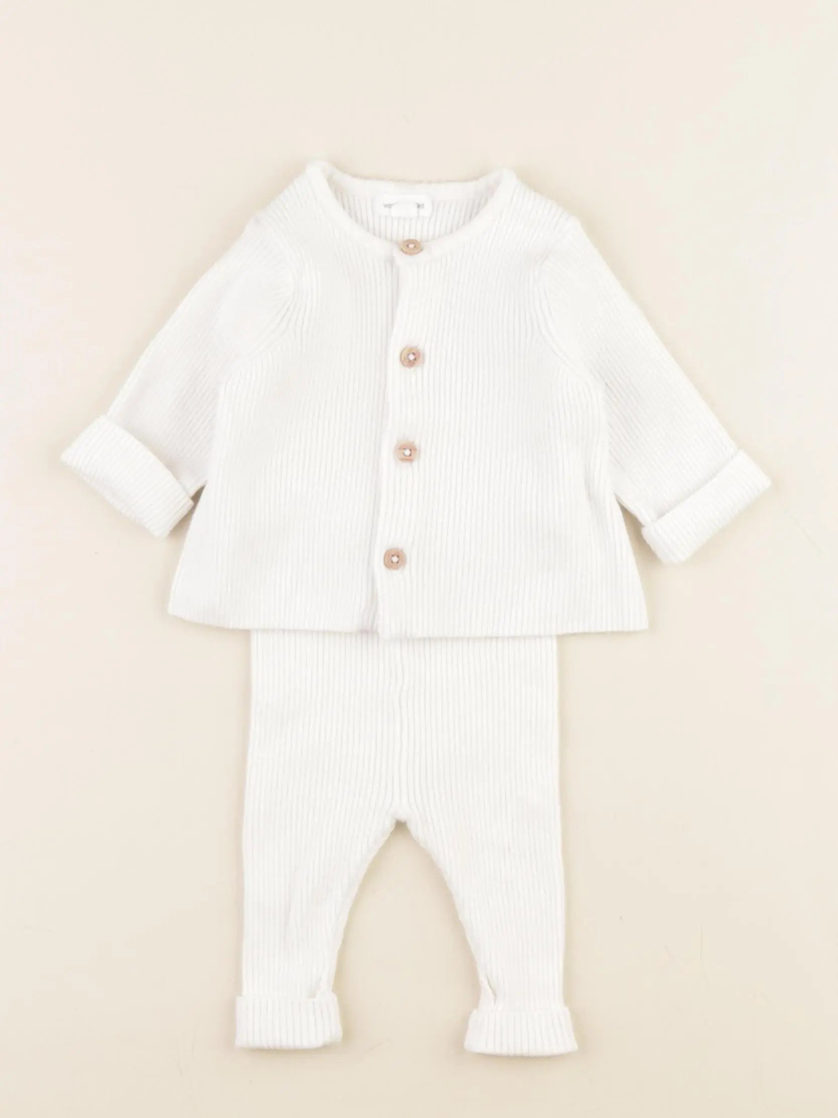 Vertbaudet - ensemble blanc - 1 mois