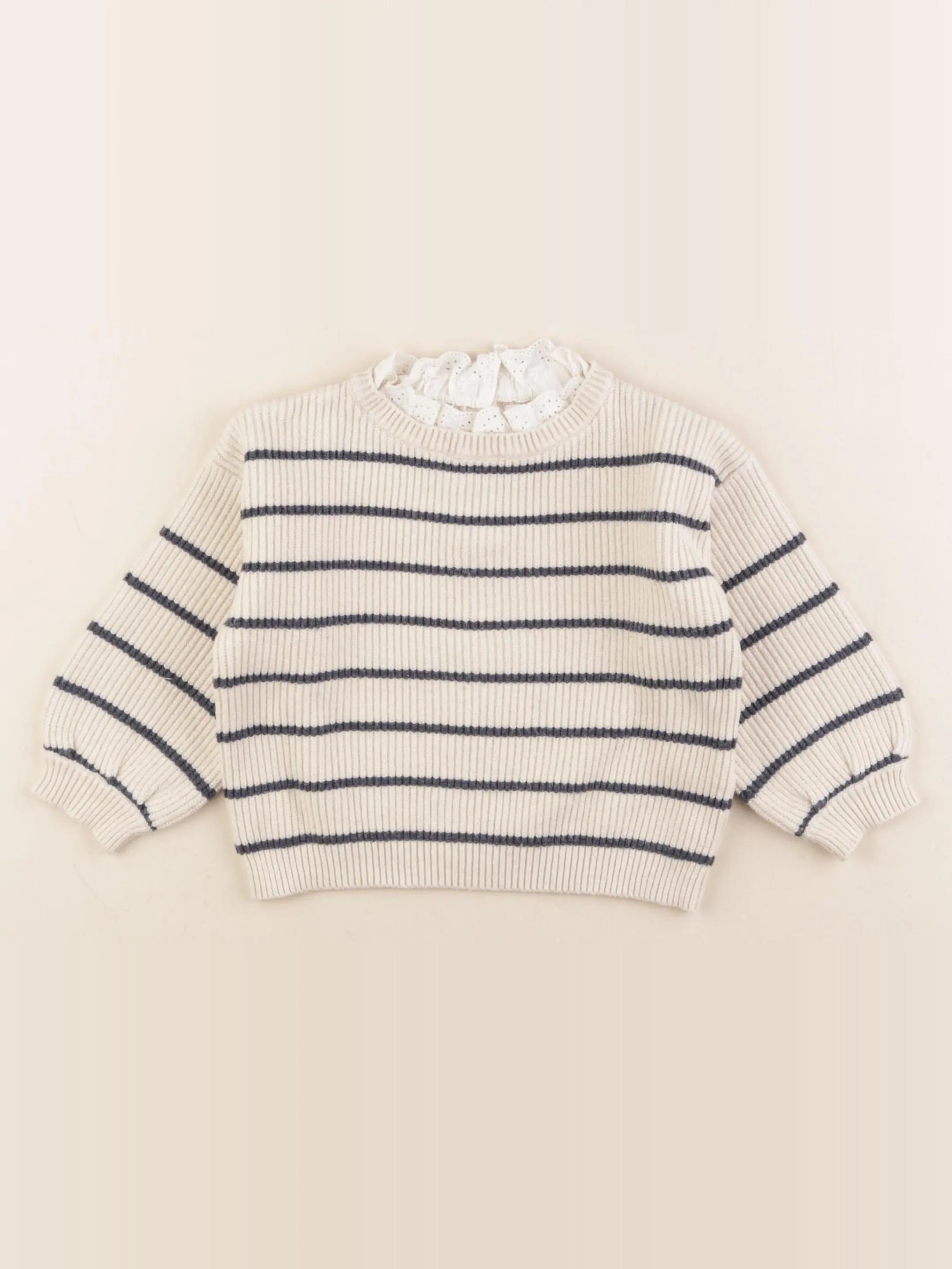 Vertbaudet - pull beige - 18 mois