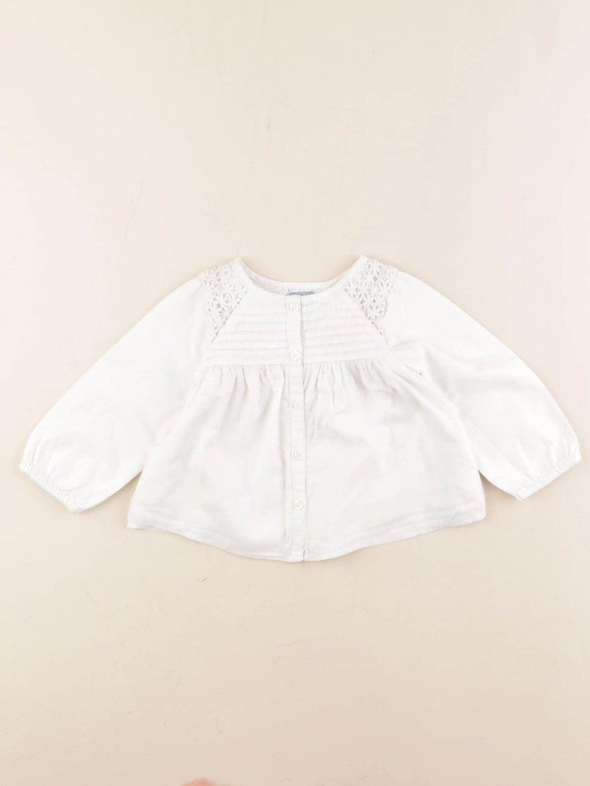 GAP - blouse blanc - 12/18 mois