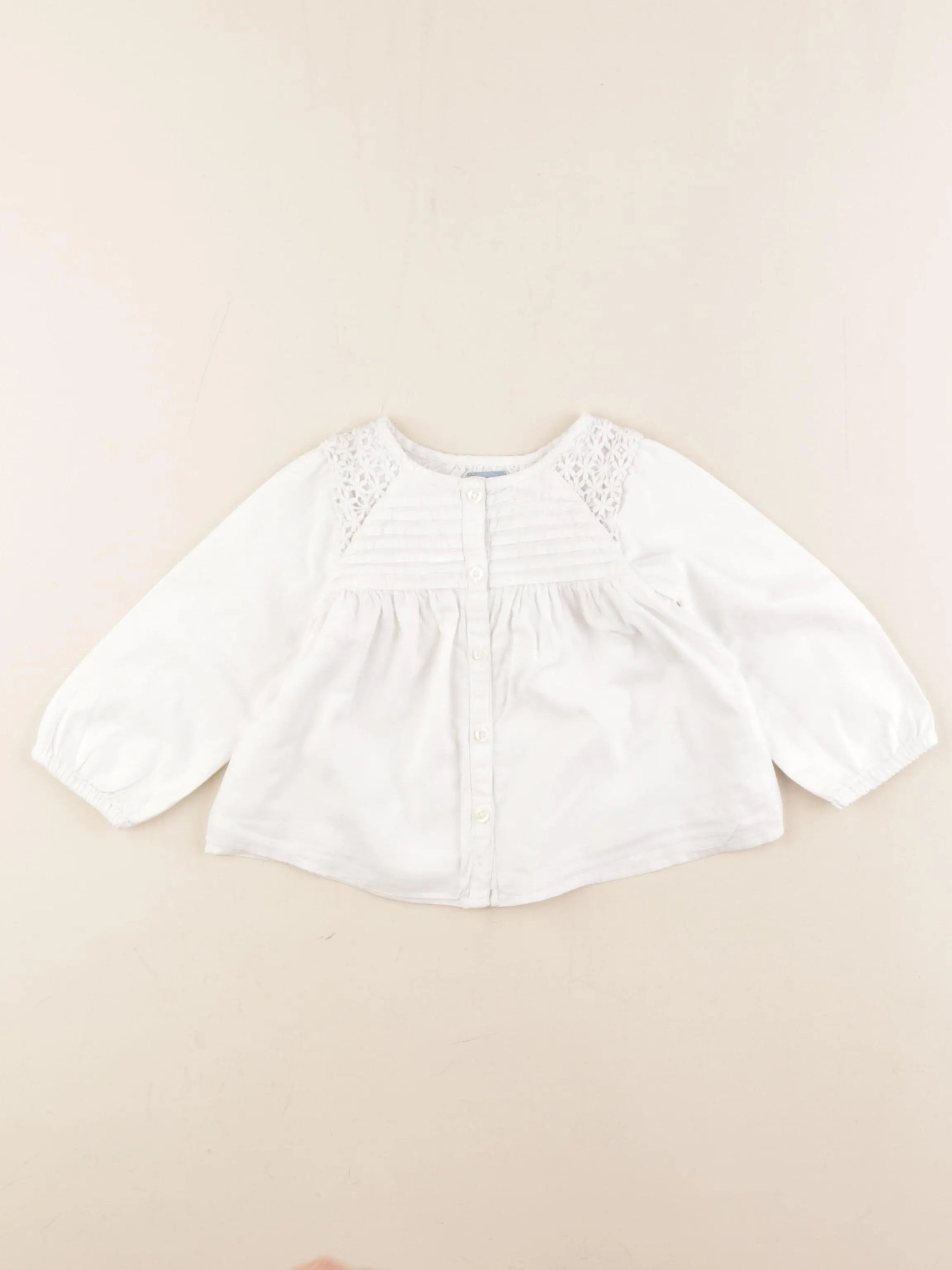 GAP - blouse blanc - 12/18 mois