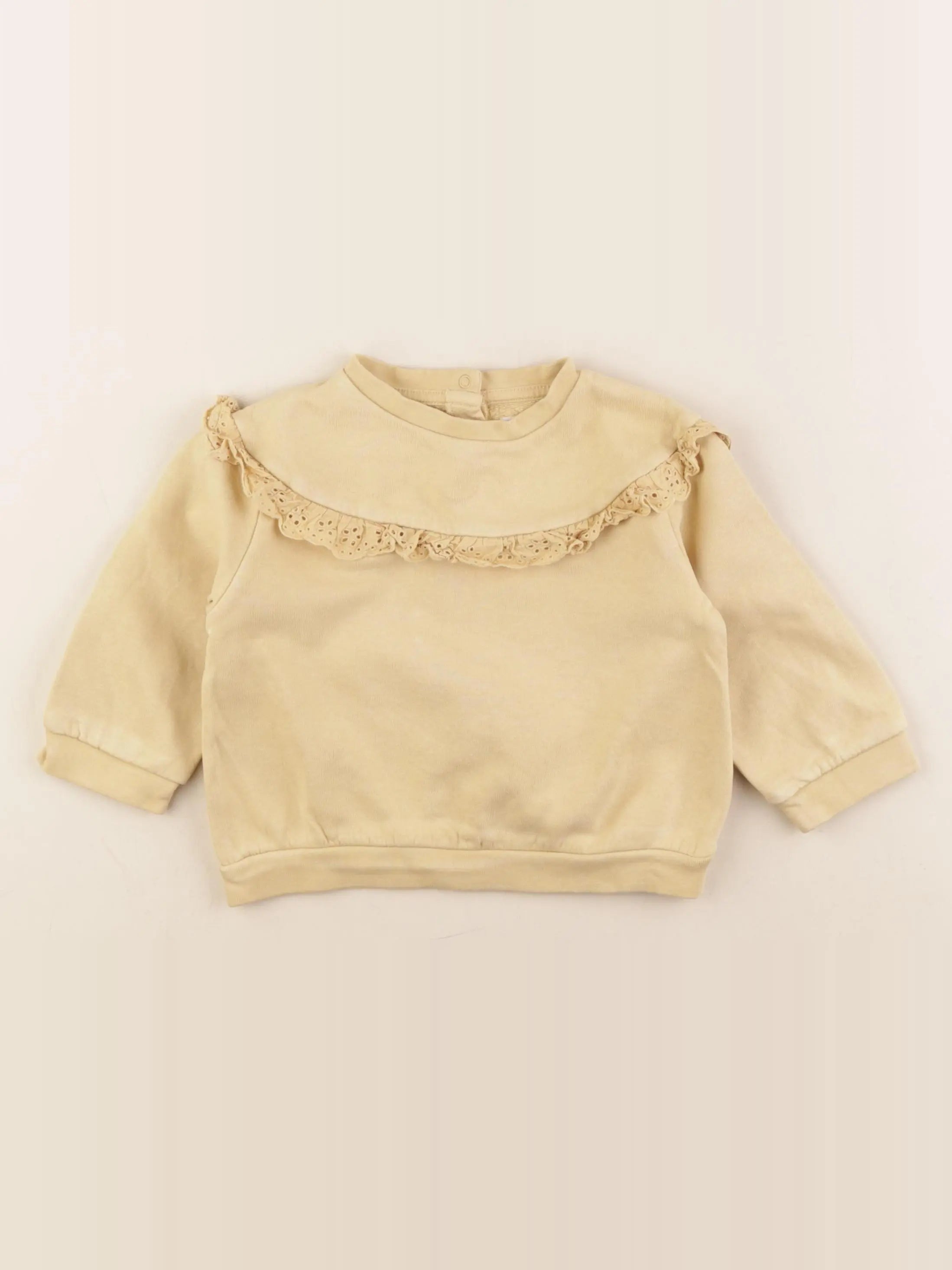 Vertbaudet - sweat jaune - 18 mois