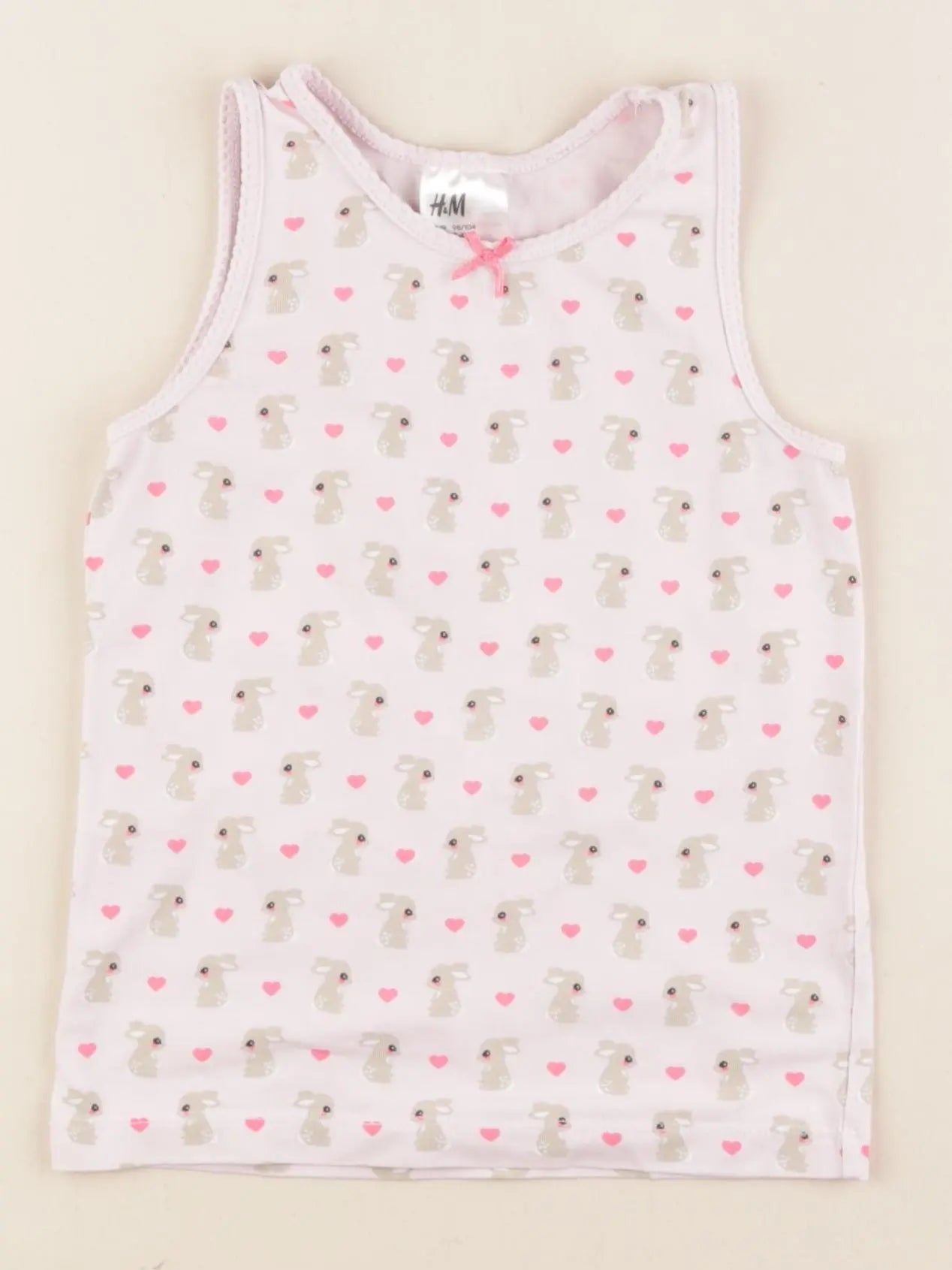 H&M - maillot de corps rose - 2/4 ans