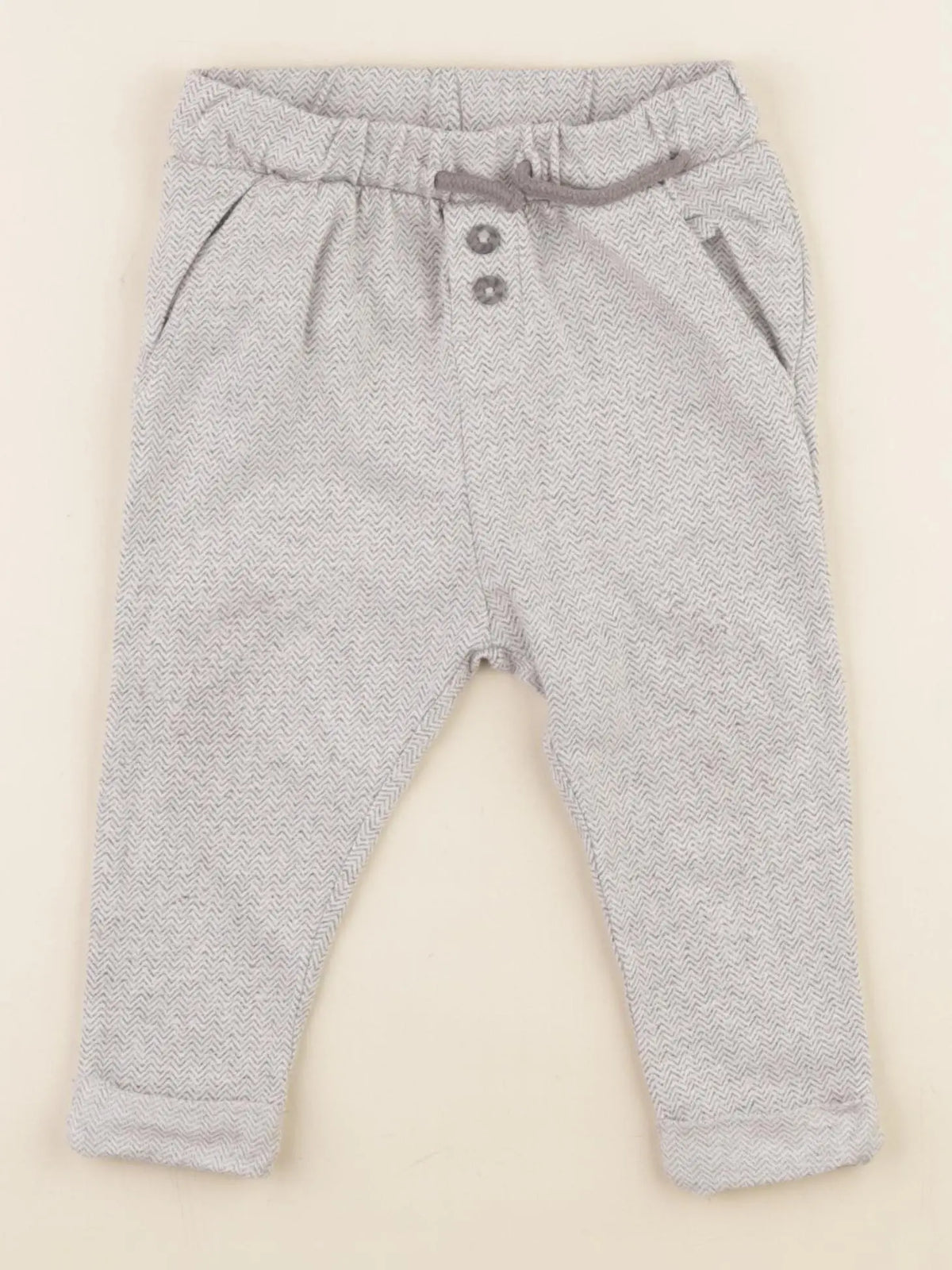 H&M - pantalon gris - 9/12 mois