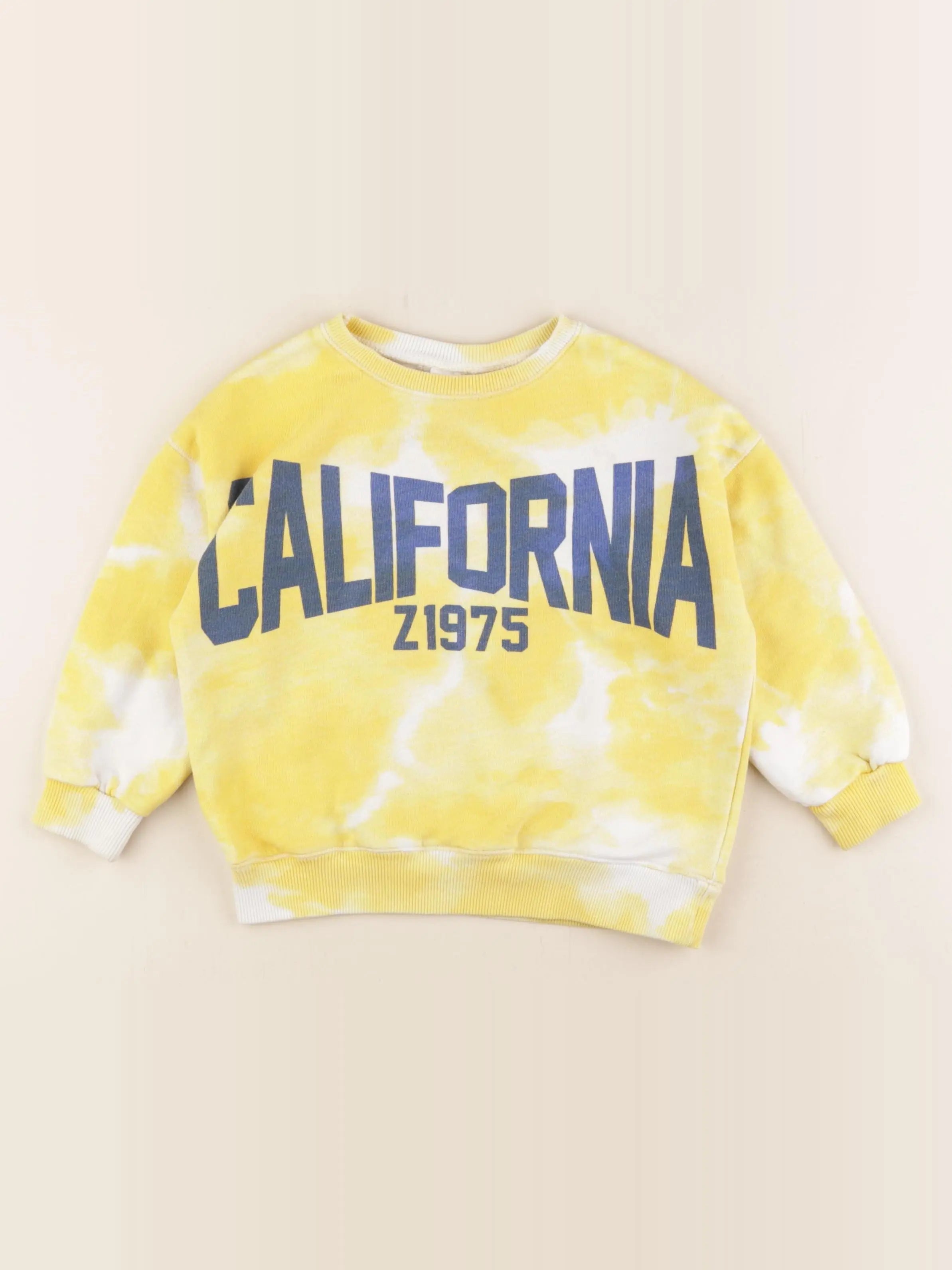 Zara - sweat jaune - 2/3 ans