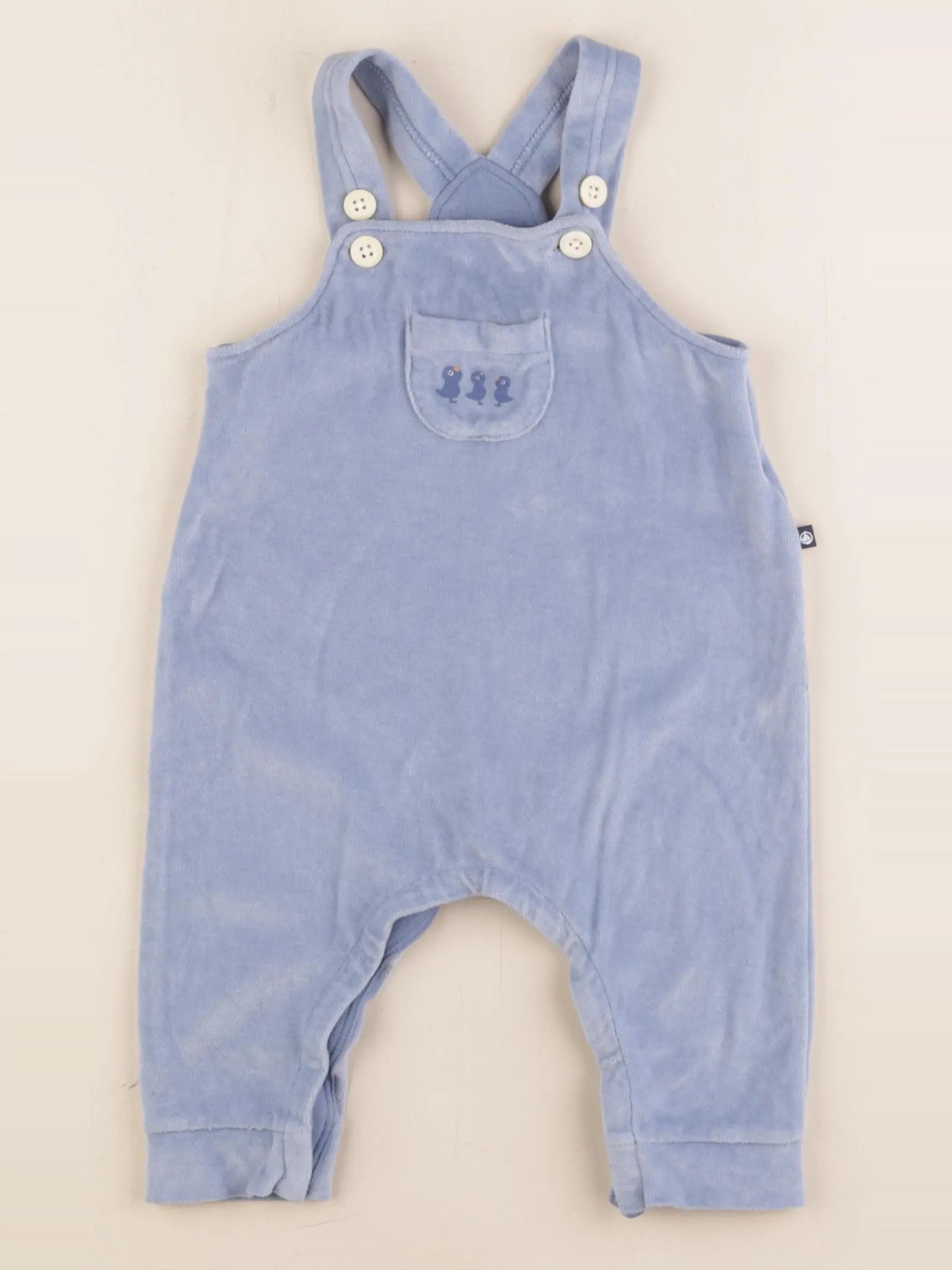 Petit Bateau - salopette bleu - 6 mois