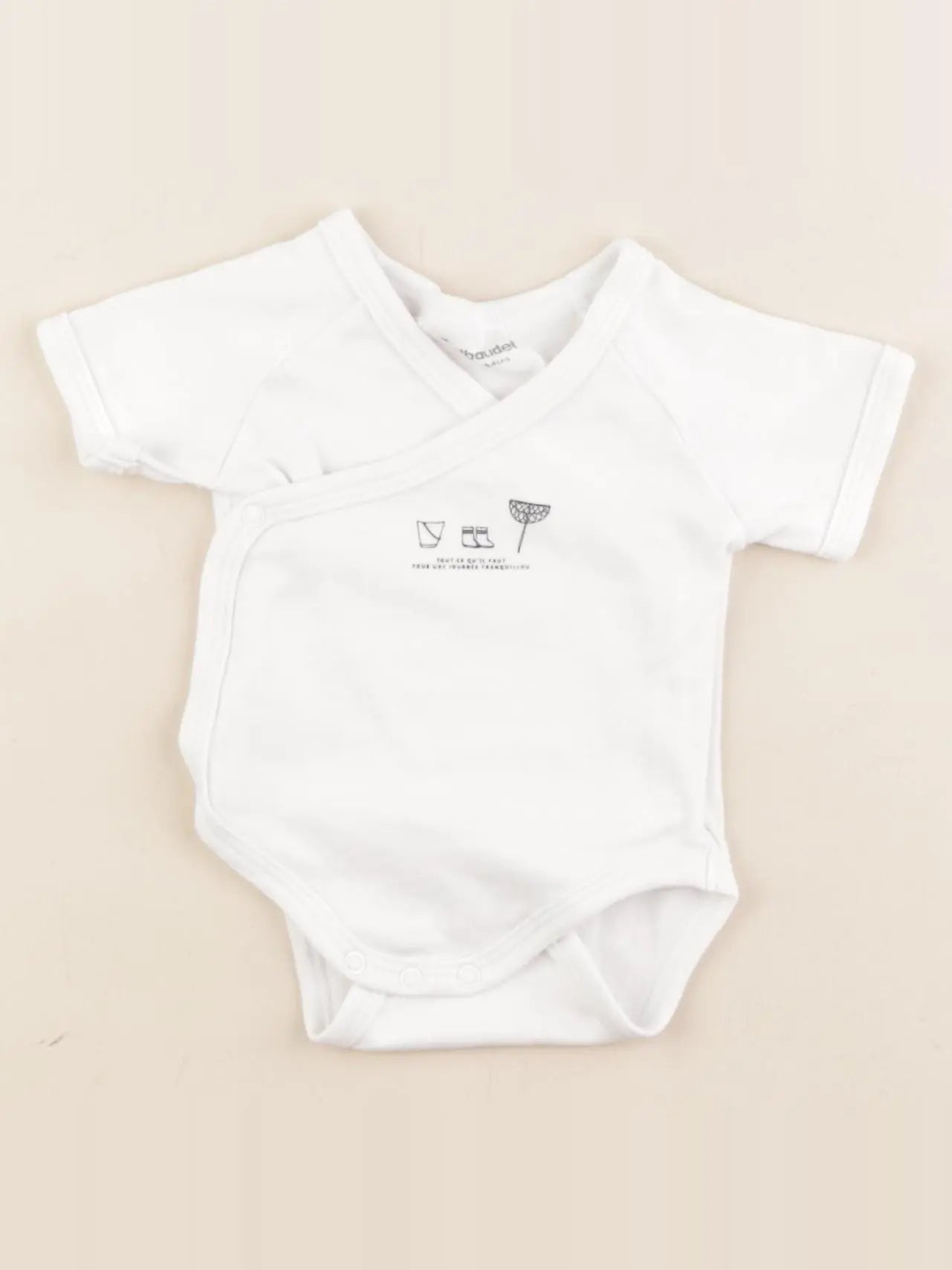 Vertbaudet - body blanc - 1 mois