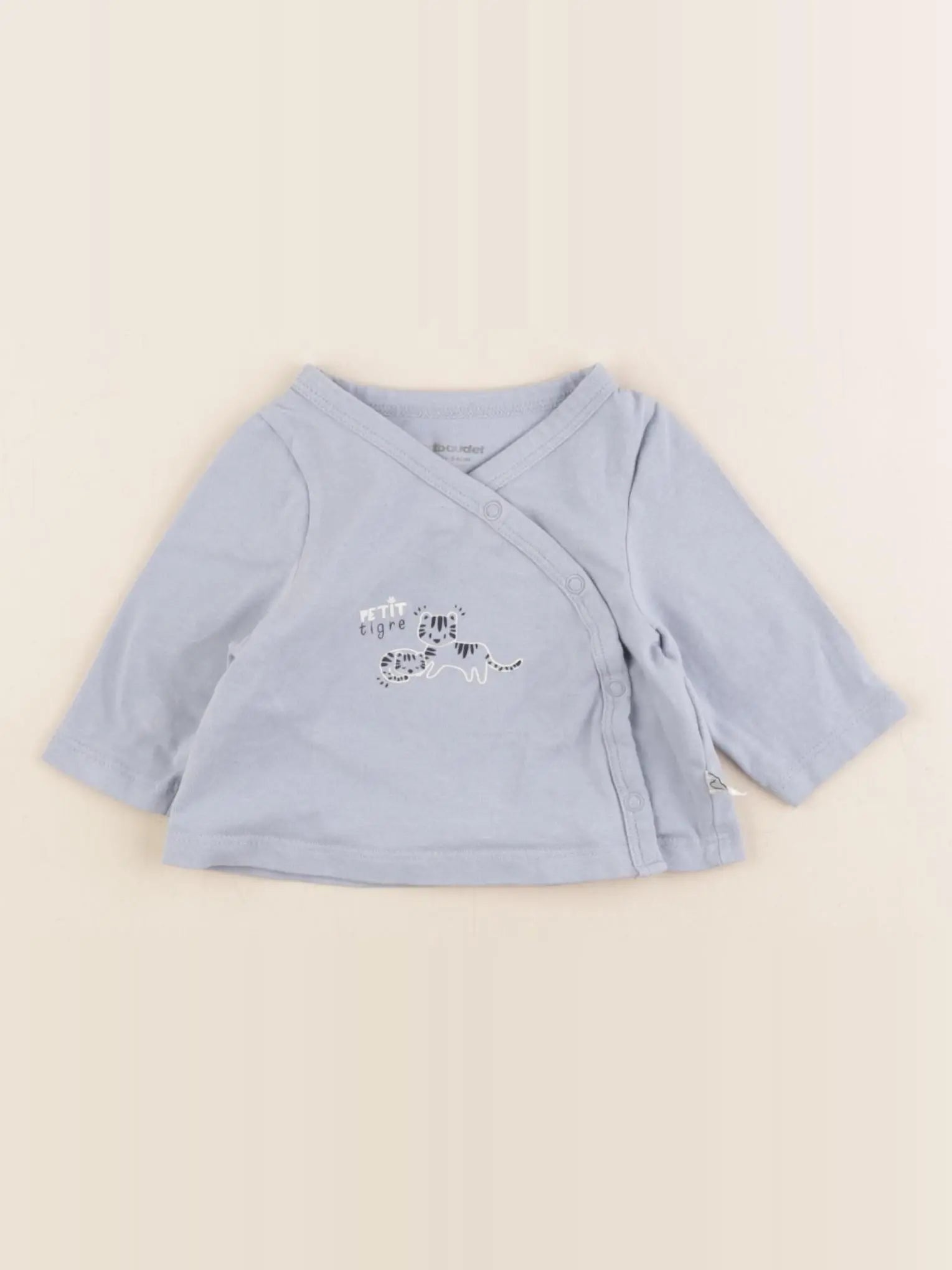 Vertbaudet - tee-shirt bleu - 1 mois