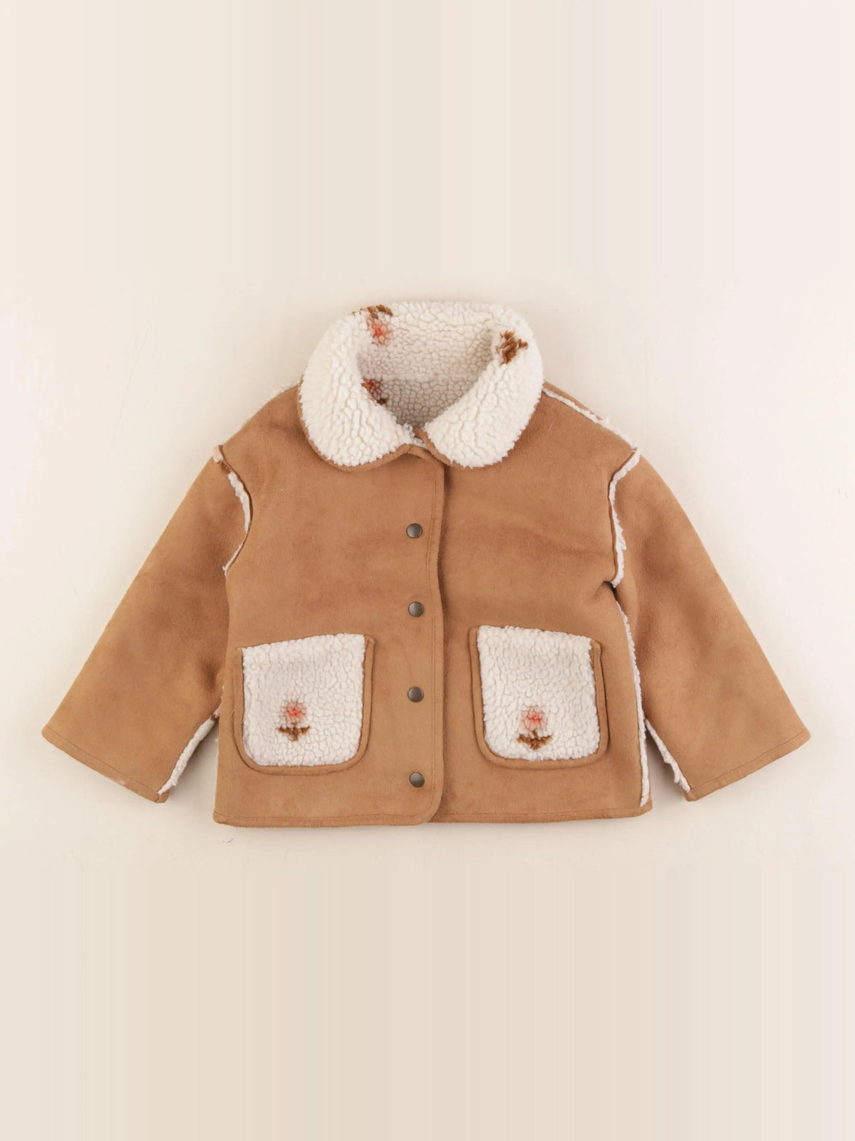 Boutchou - manteau réversible marron - 6 mois