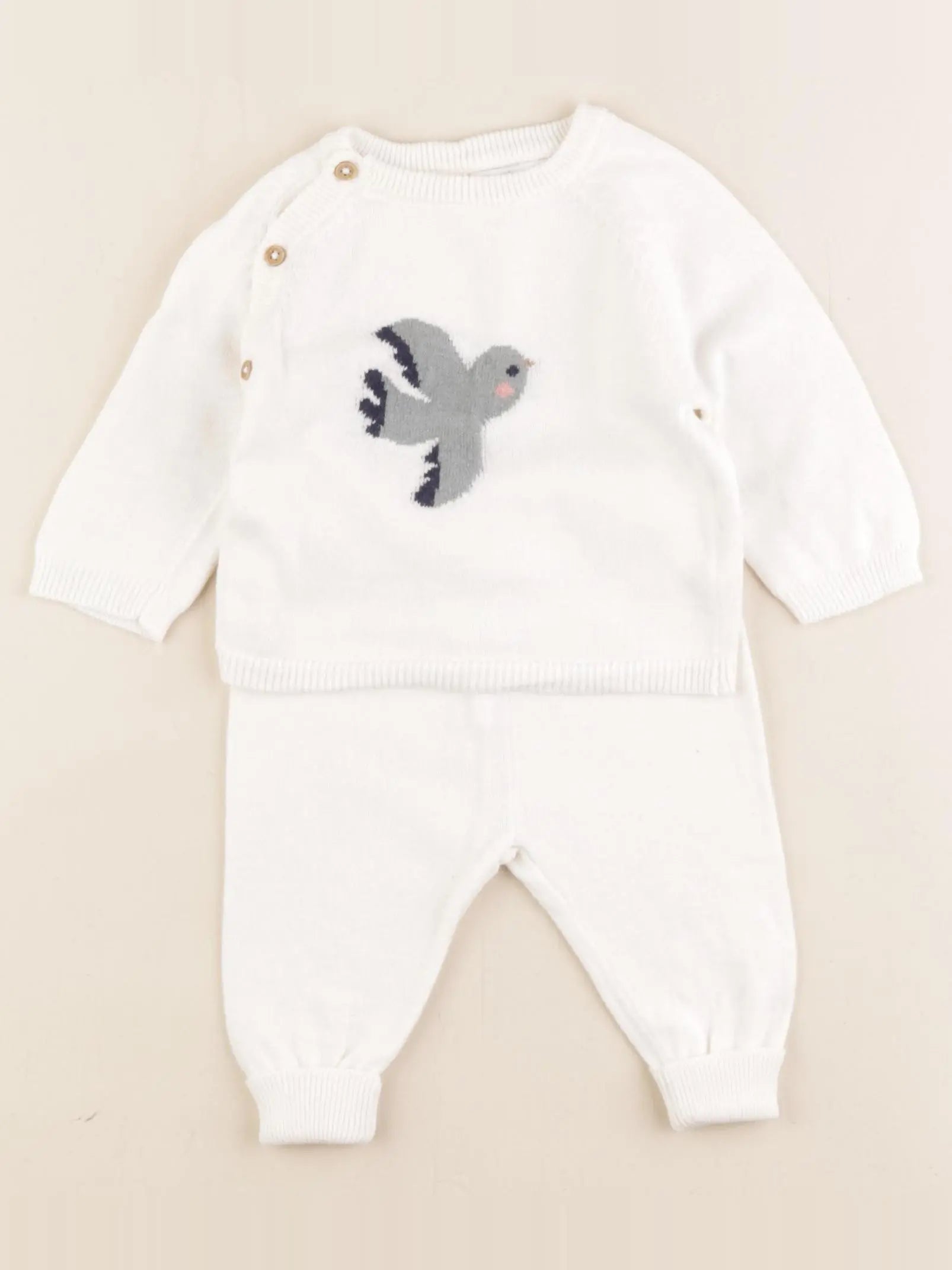 Boutchou - ensemble beige - 1 mois