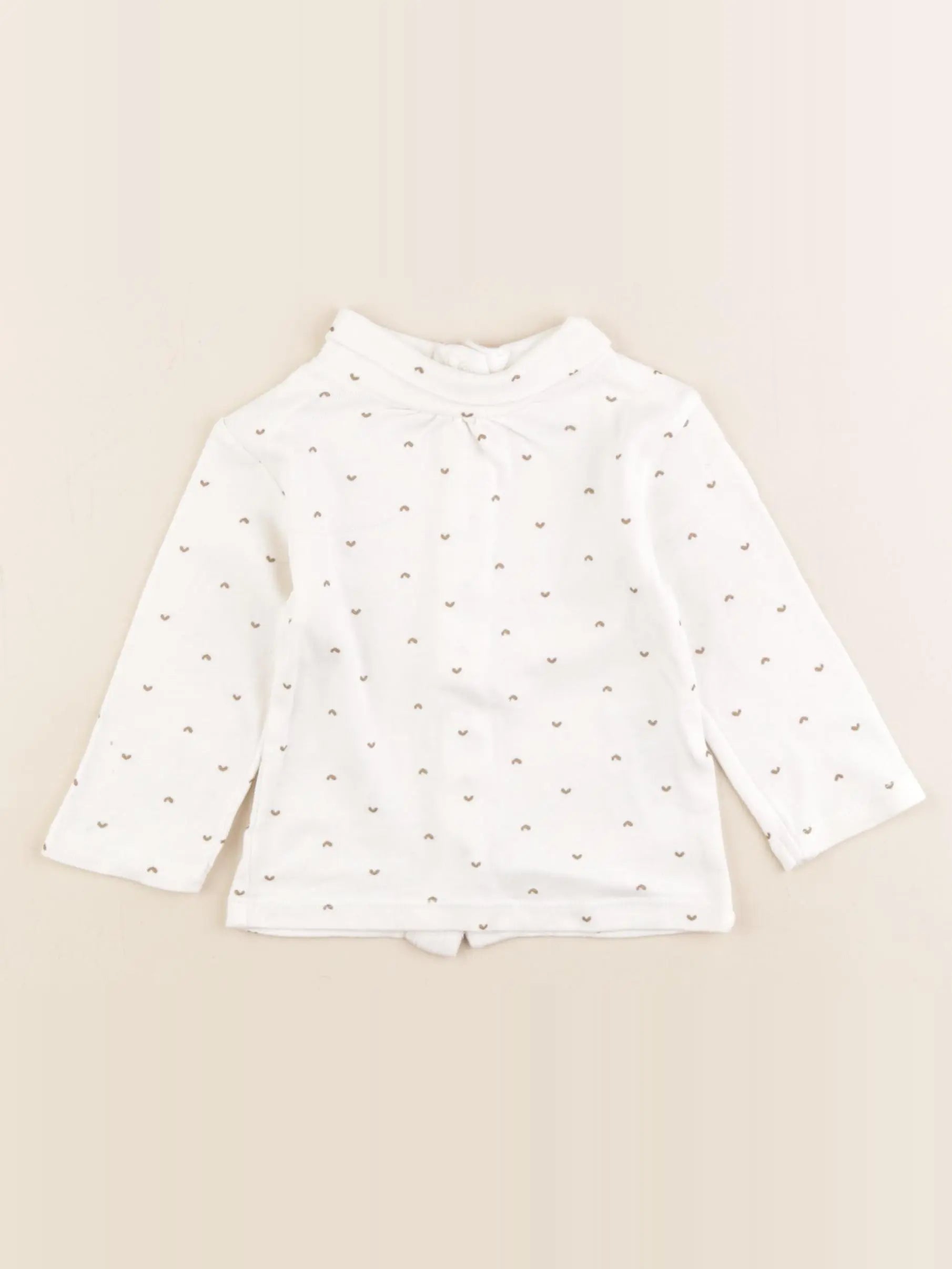 Vertbaudet - sous-pull blanc - 9 mois