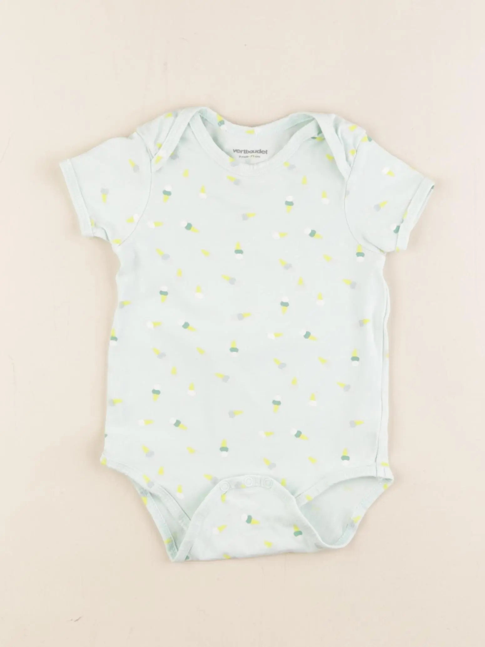 Vertbaudet - body vert - 9 mois