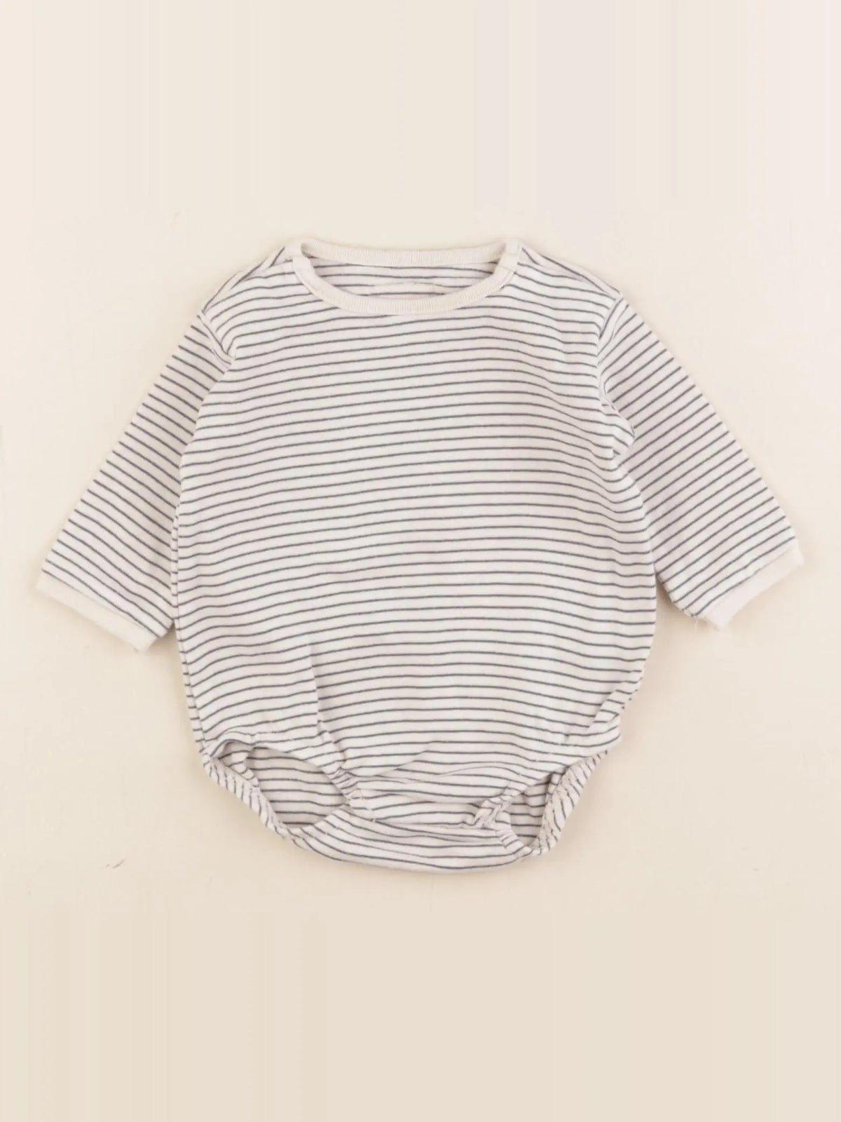 H&M - body blanc, bleu - 1/2 mois