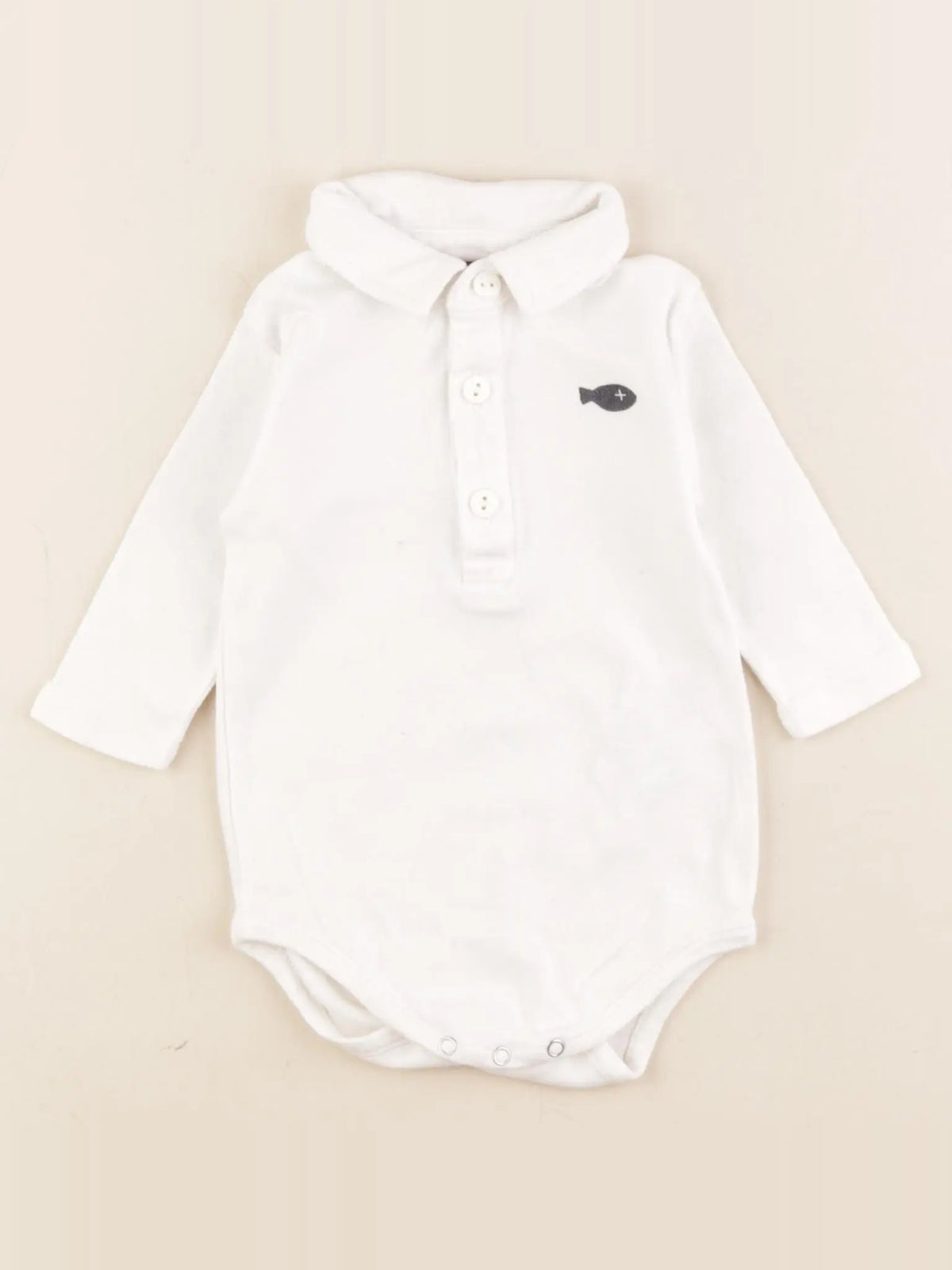 Armor Lux - body à col blanc - 6 mois