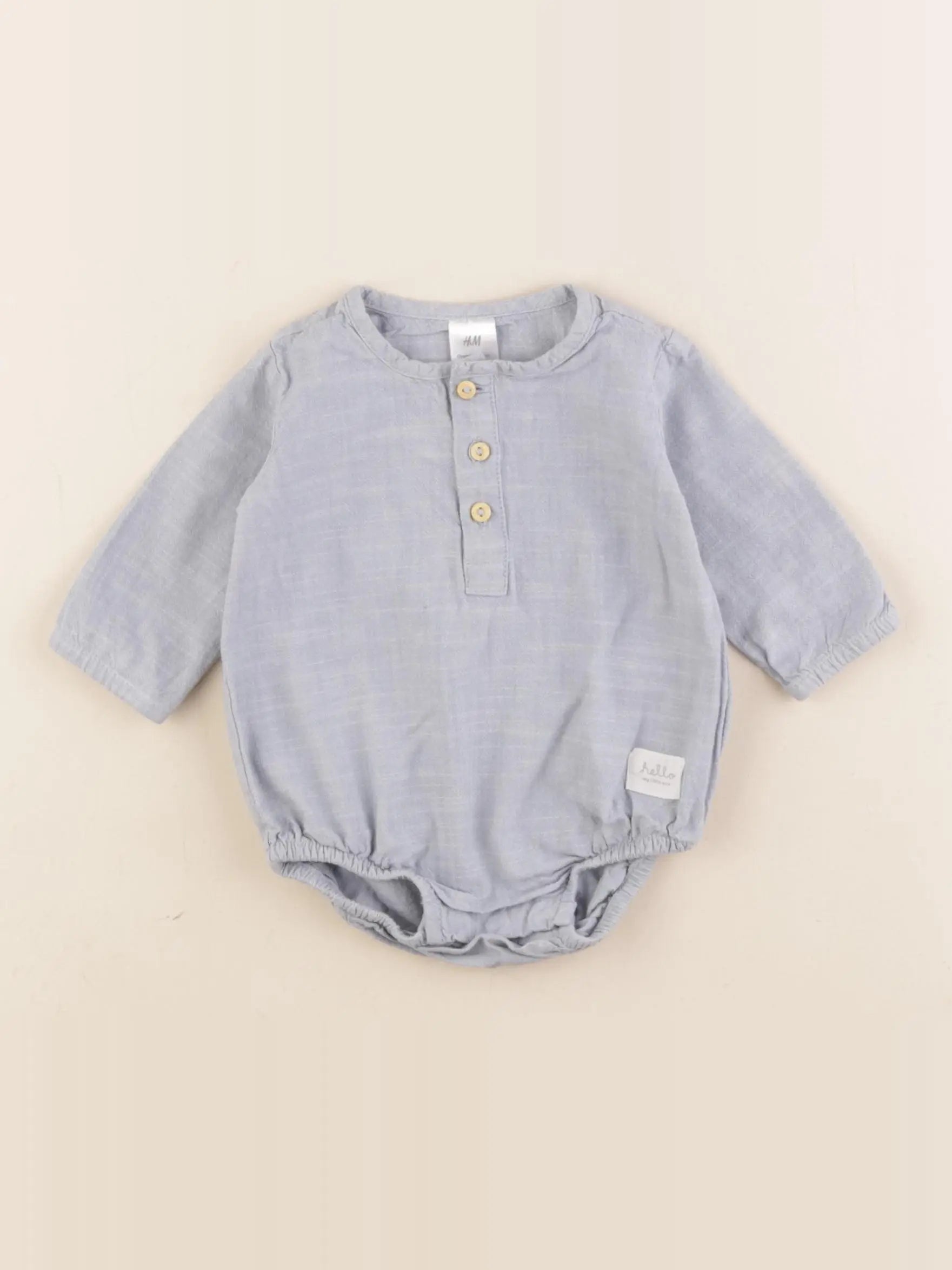 H&M - combinaison bleu - 1/2 mois