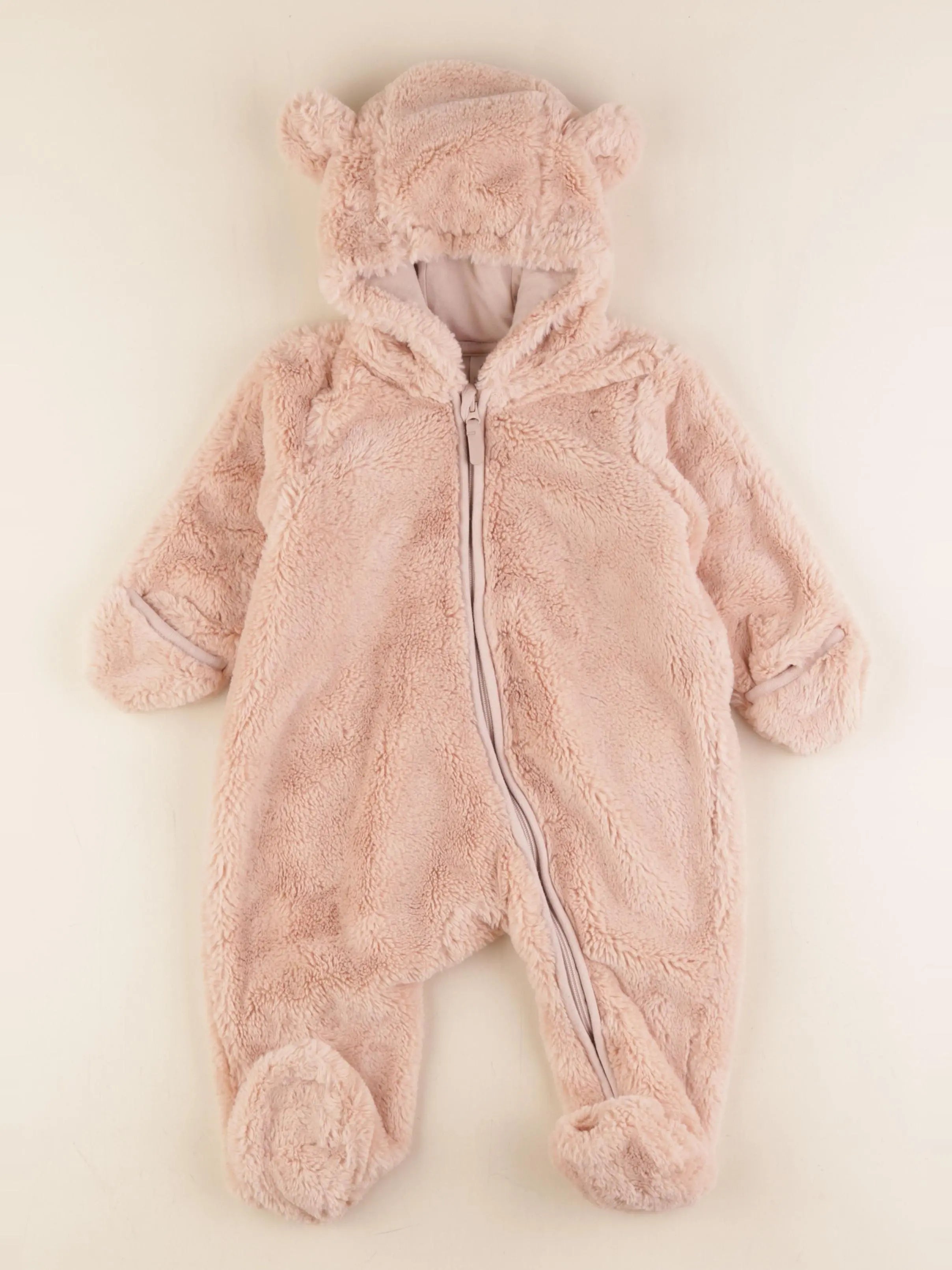 H&M - combi-pilote rose - 4/6 mois