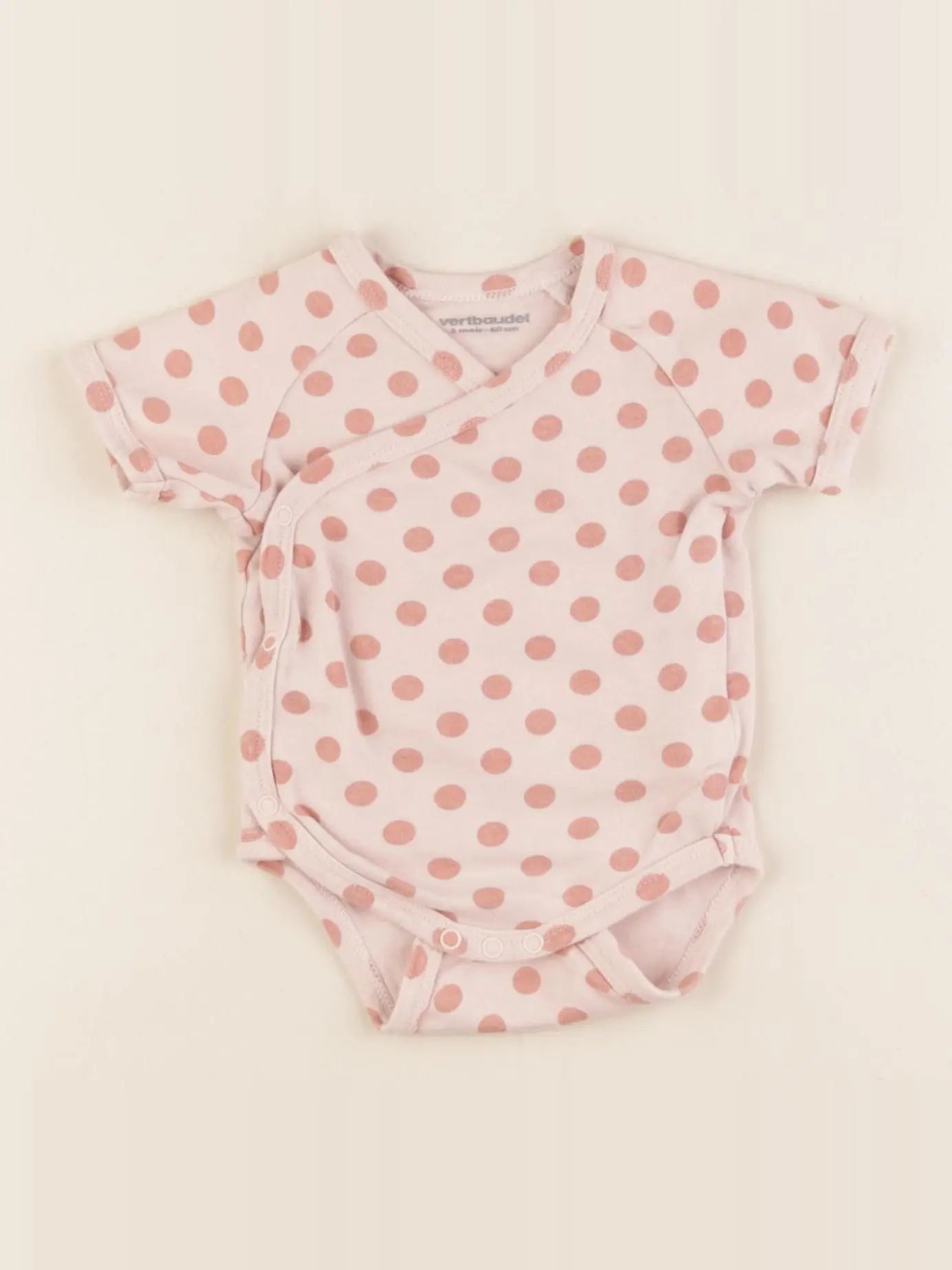 Vertbaudet - body rose - 3 mois