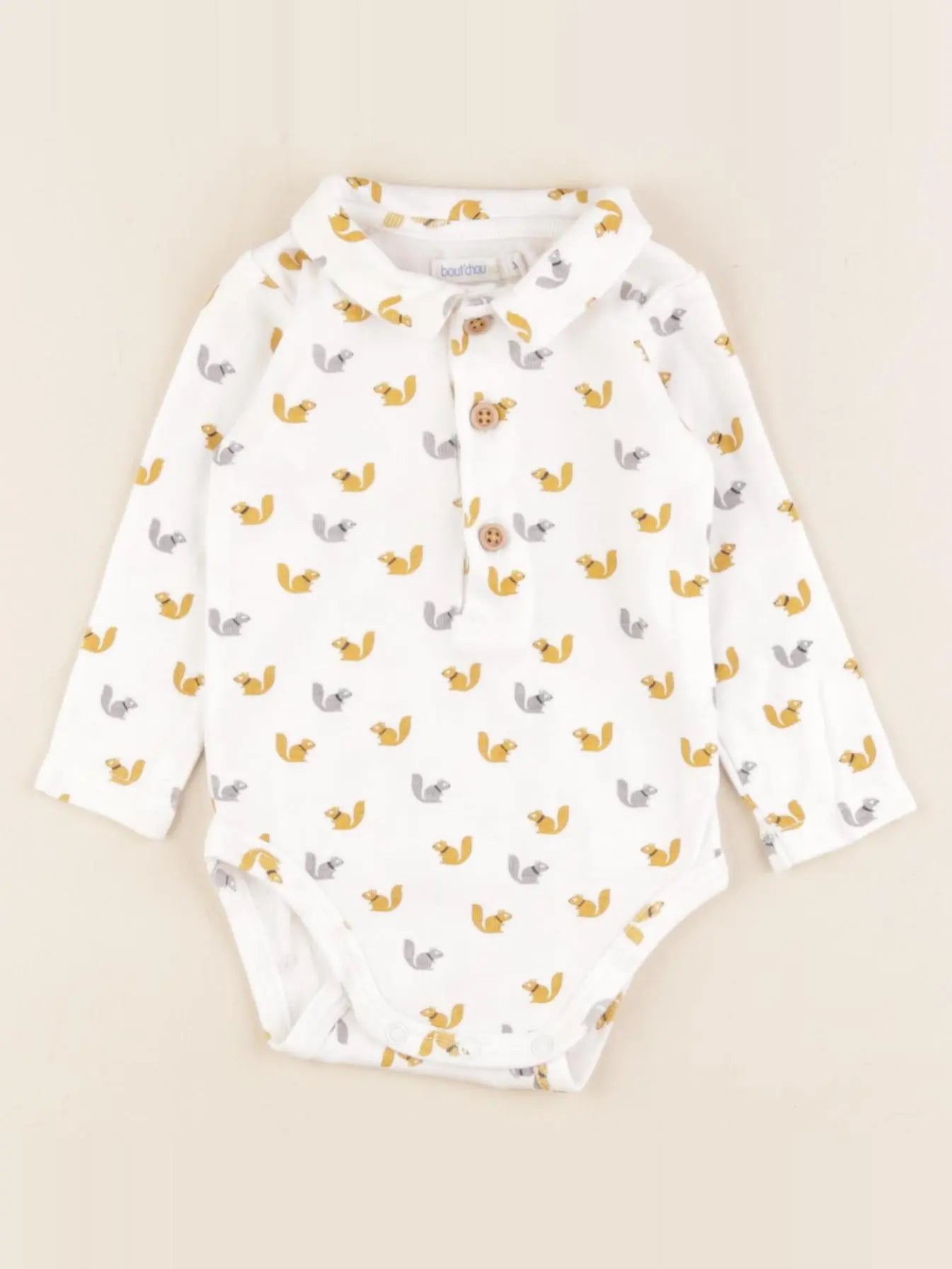 Boutchou - body à col blanc, multicolore - 3 mois