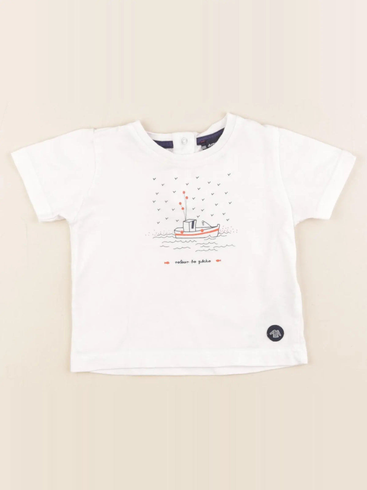 Armor Lux - tee-shirt blanc - 6 mois