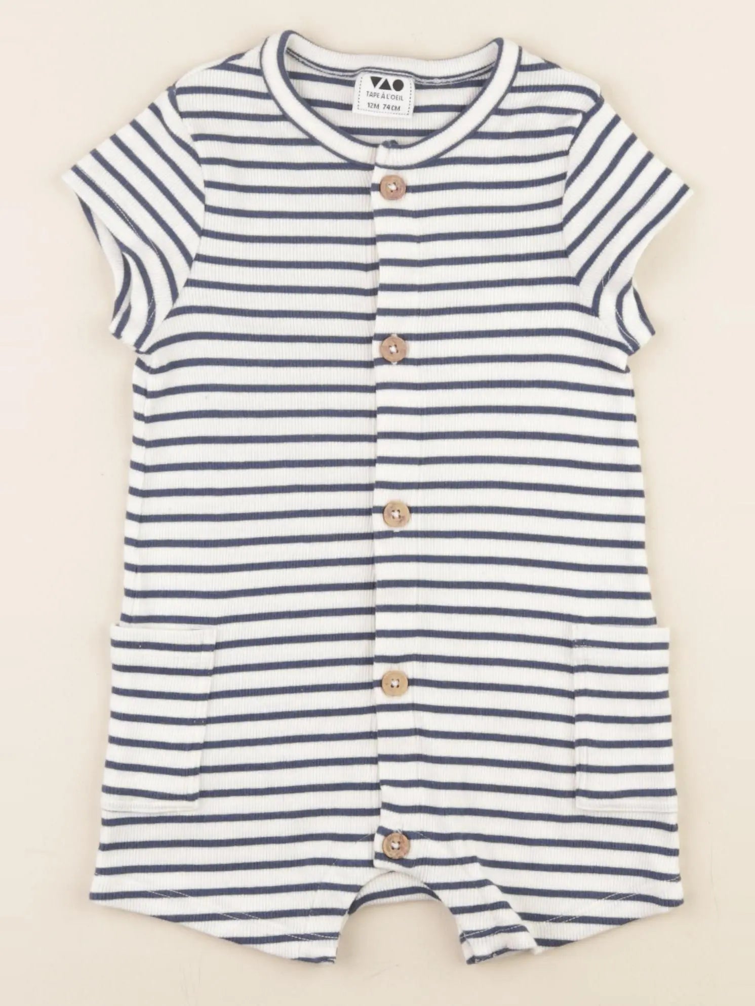 Tape à l'oeil - combinaison bleu - 12 mois