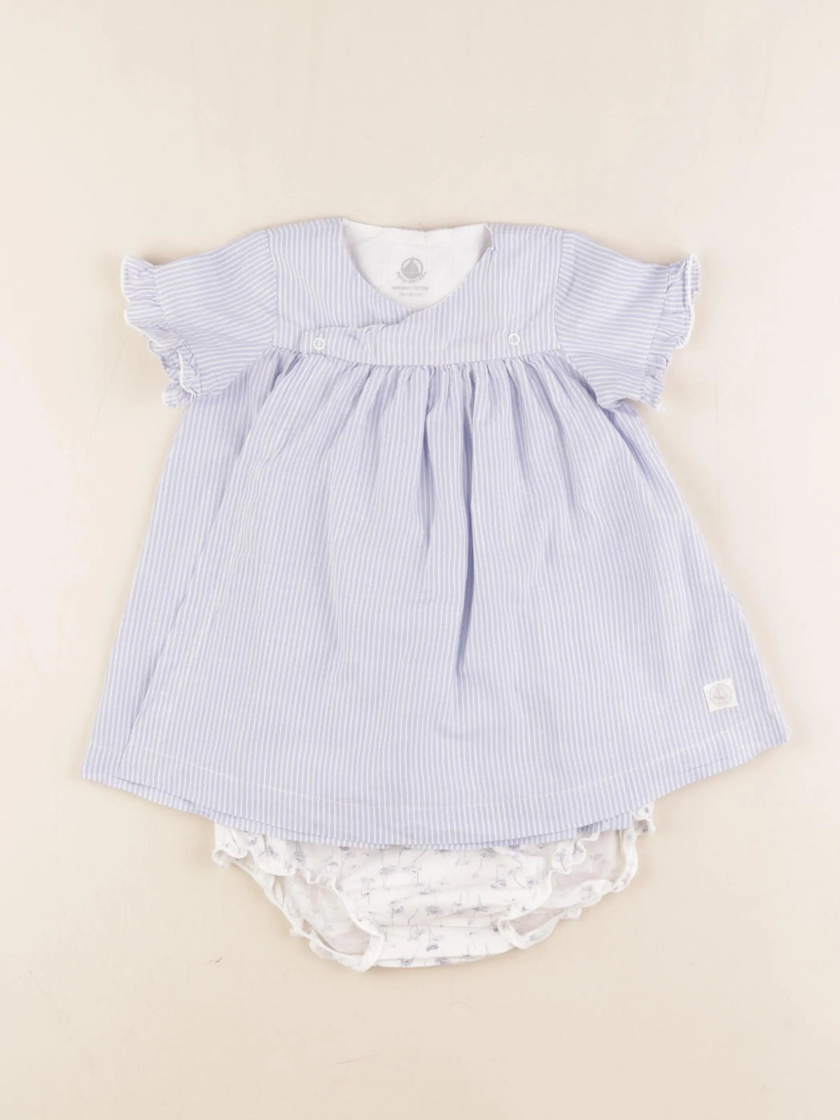 Petit Bateau - robe bleu - 18 mois