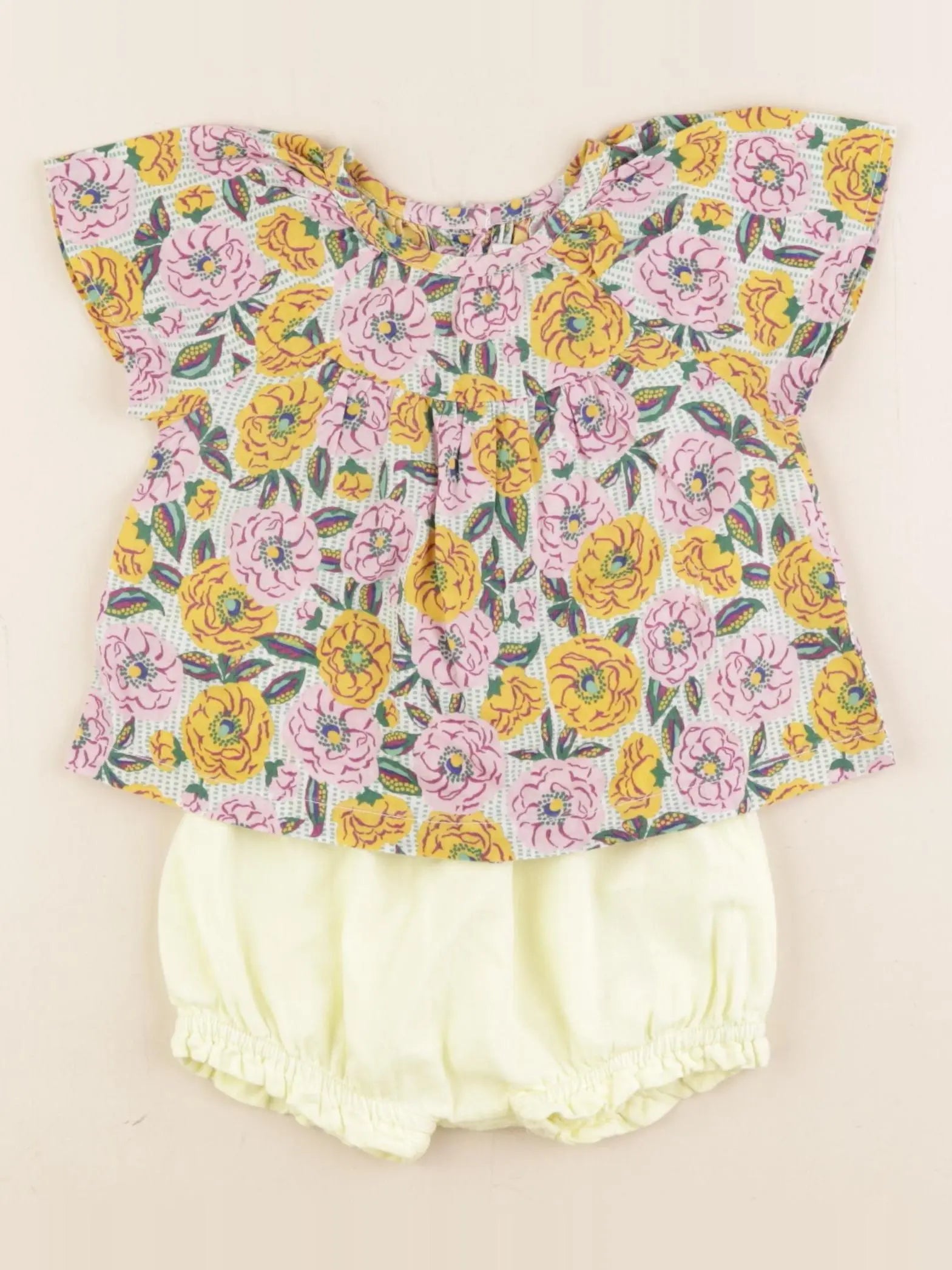 DPAM - ensemble jaune, rose - 6 mois