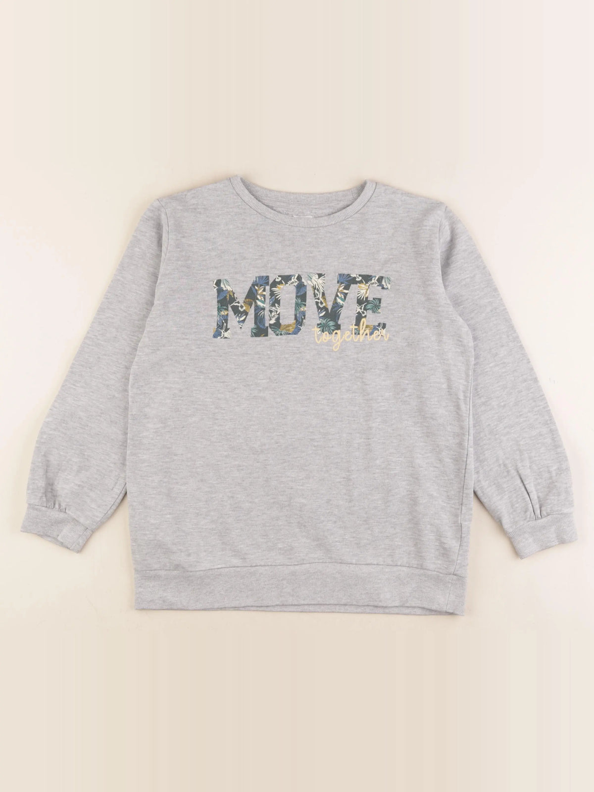 Vertbaudet - sweat gris - 10 ans