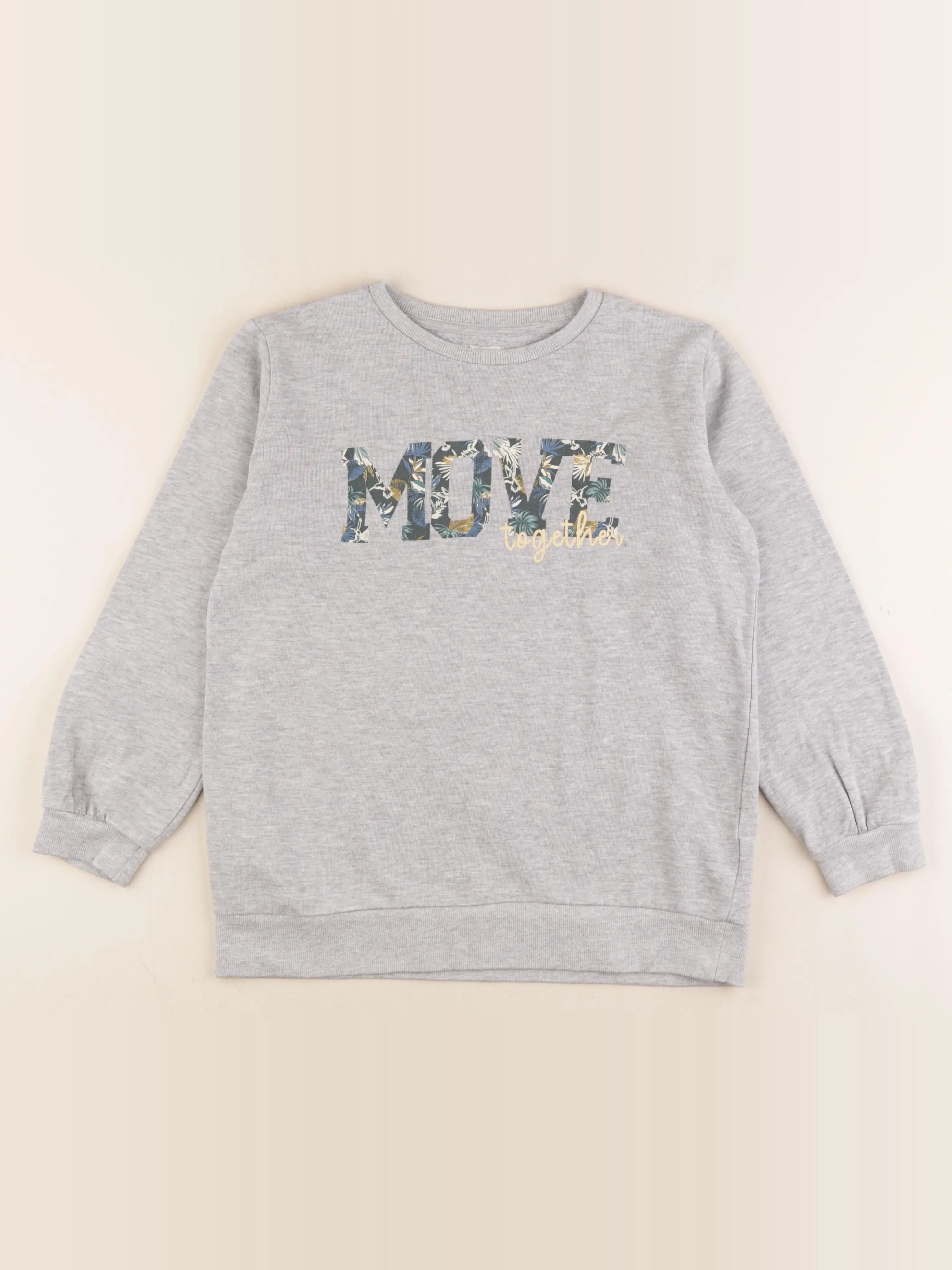 Vertbaudet - sweat gris - 10 ans