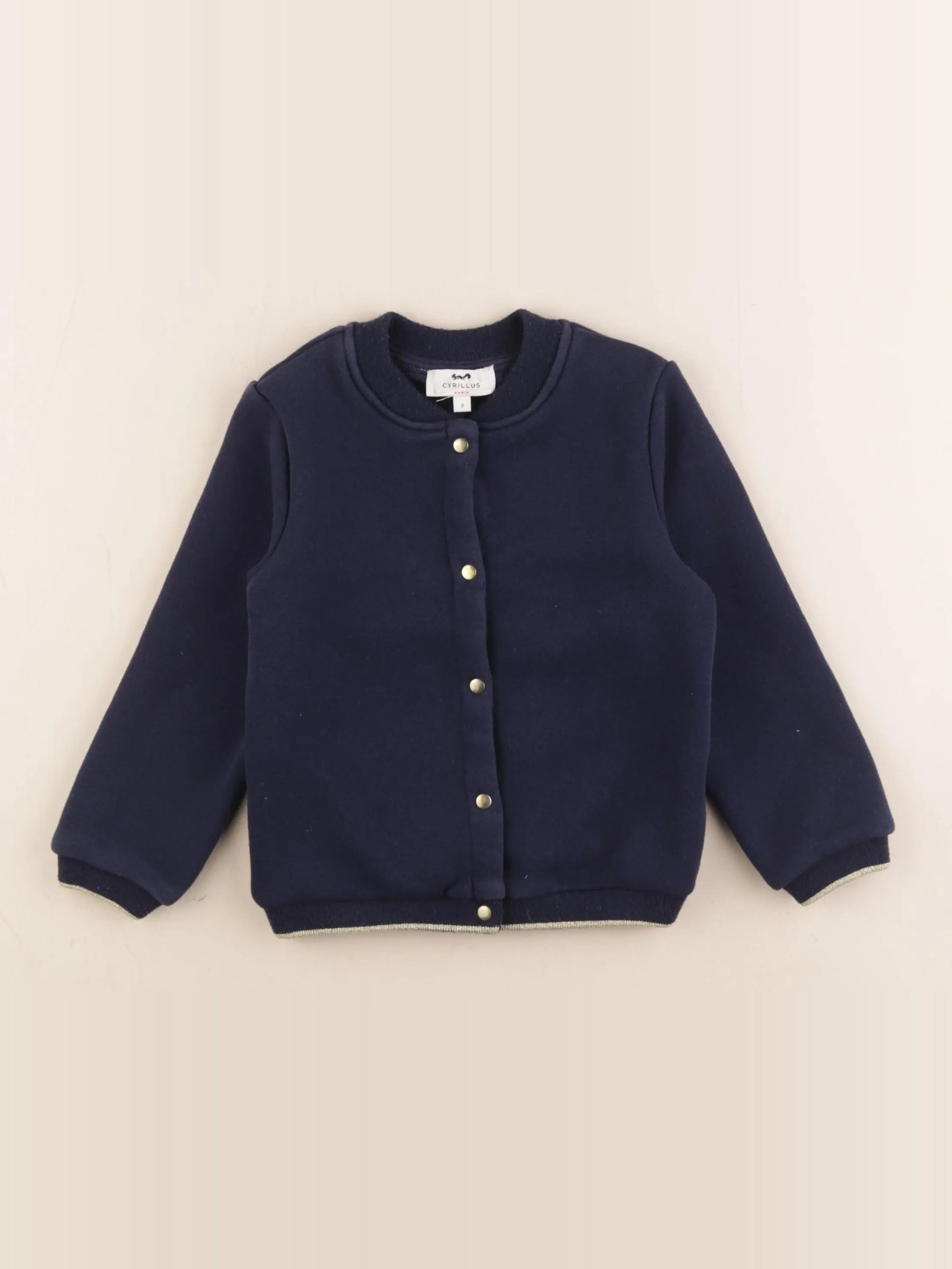Cyrillus - veste doublé bleu - 3 ans
