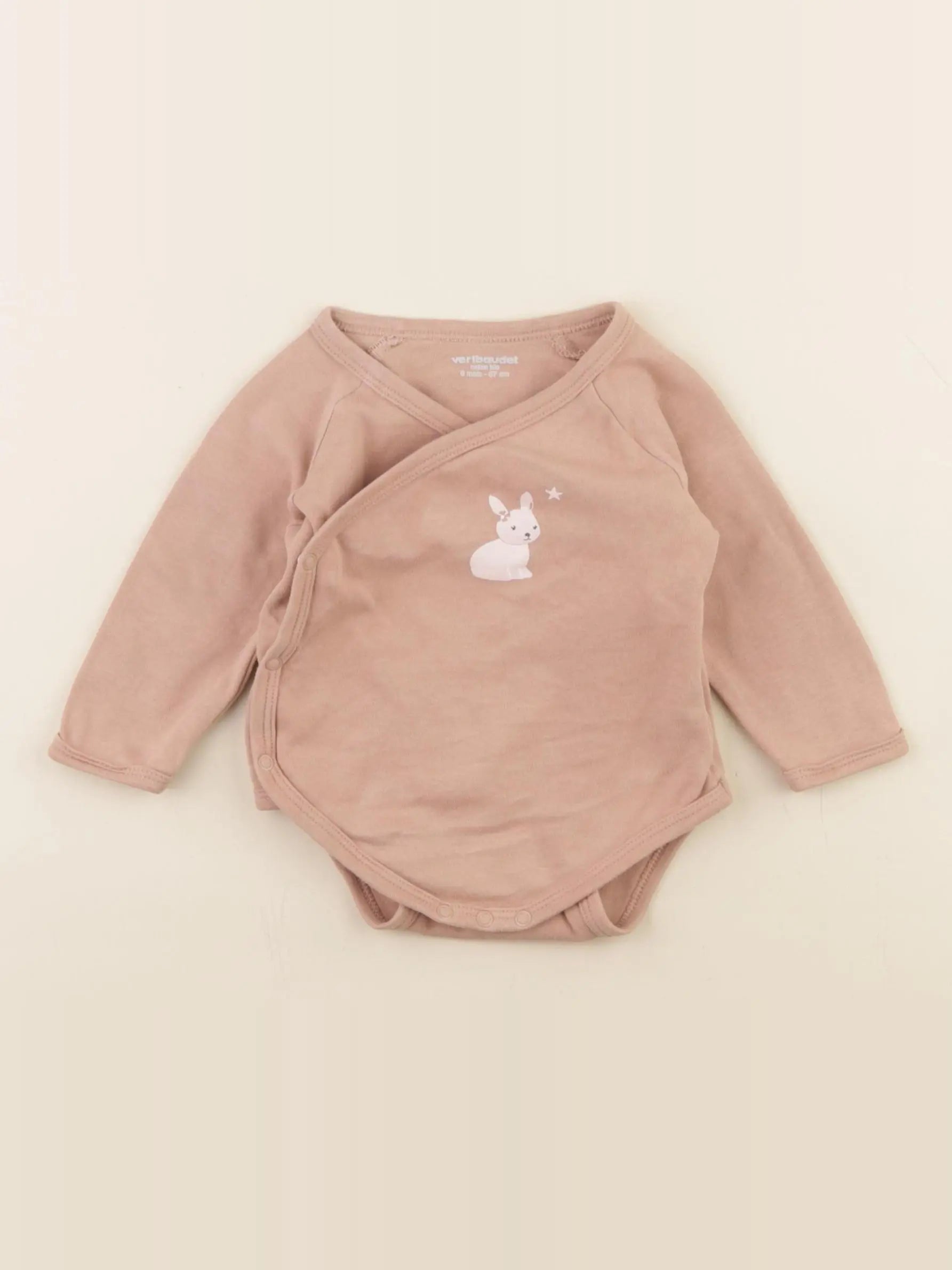Vertbaudet - body rose - 6 mois