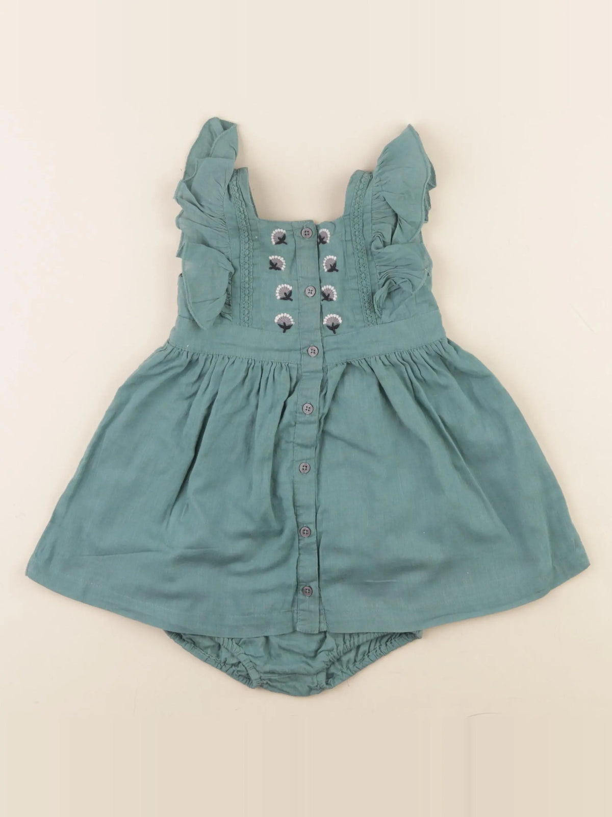 Boutchou - robe vert - 6 mois