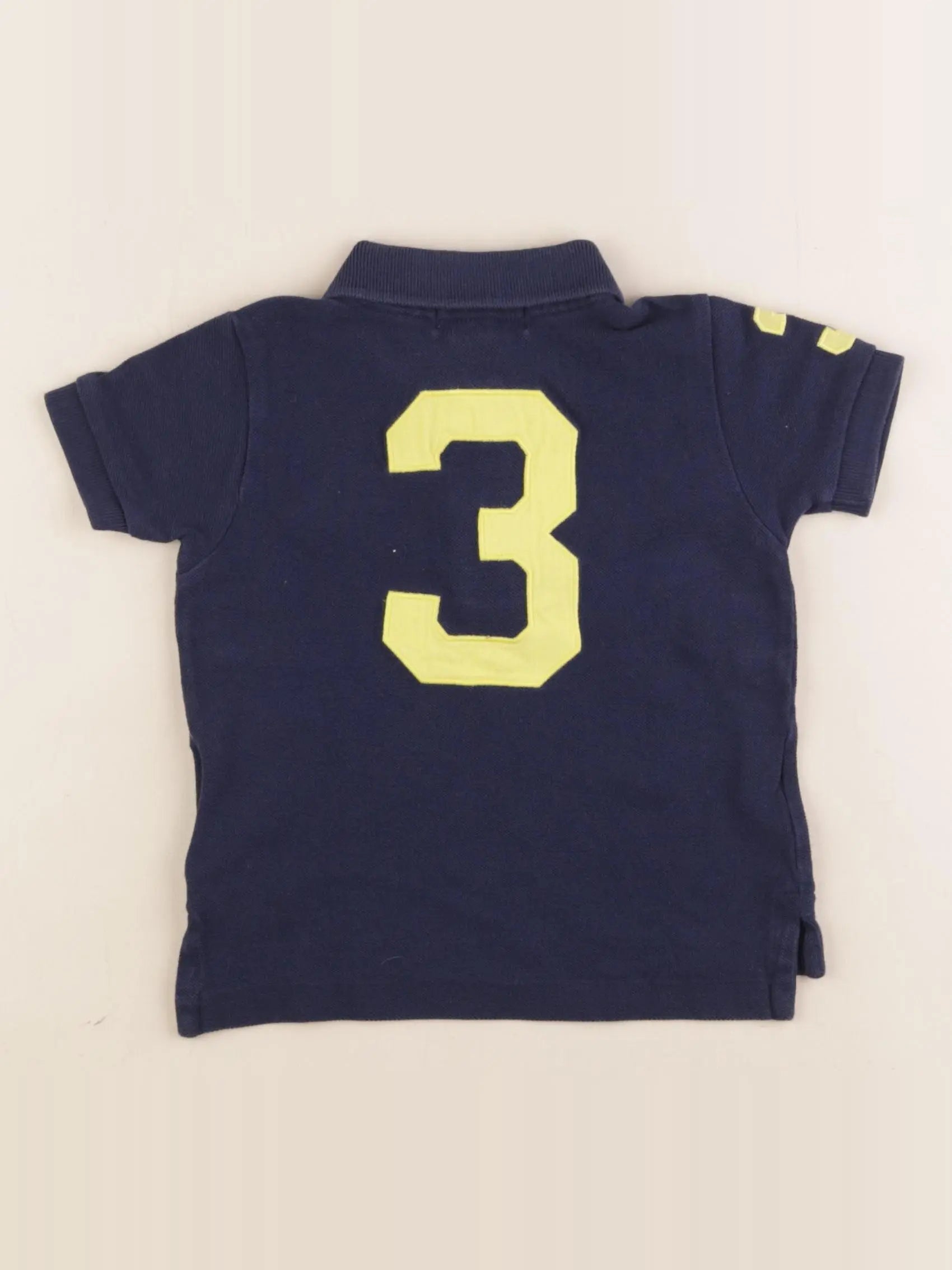 Ralph Lauren - polo imprimé au dos bleu - 12 mois