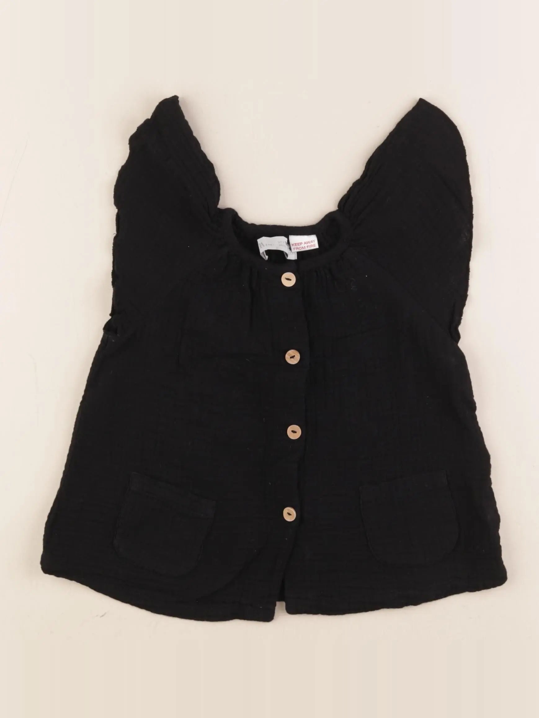 Zara - blouse noir - 18/24 mois