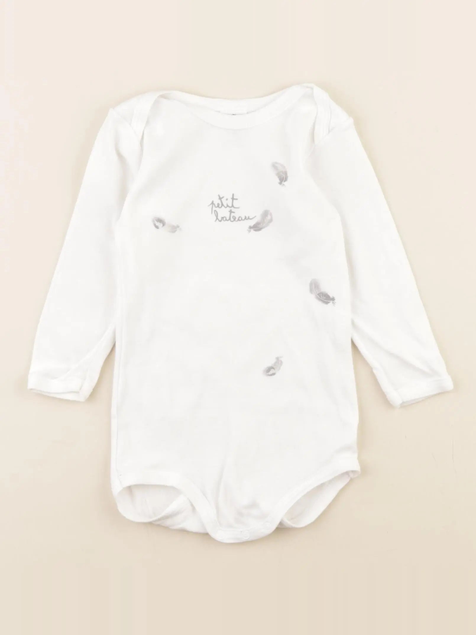 Petit Bateau - body blanc - 12 mois