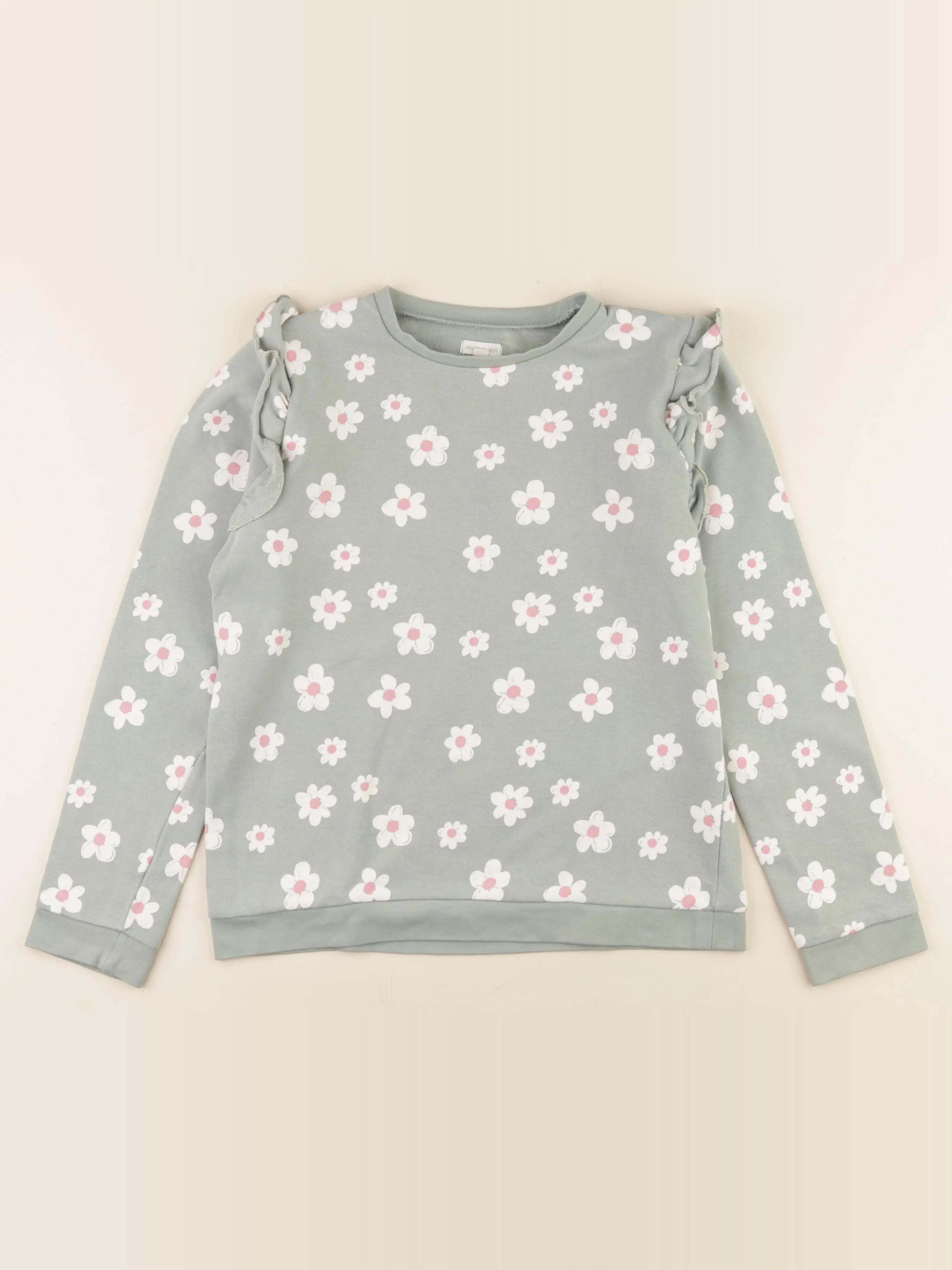 Vertbaudet - sweat vert - 14 ans