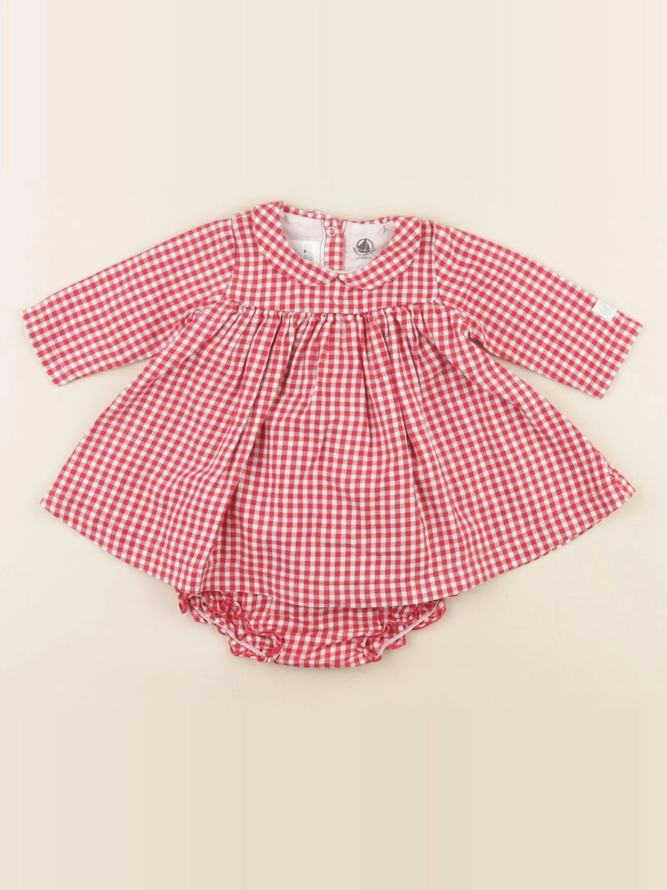 Petit Bateau - robe rouge - 3 mois
