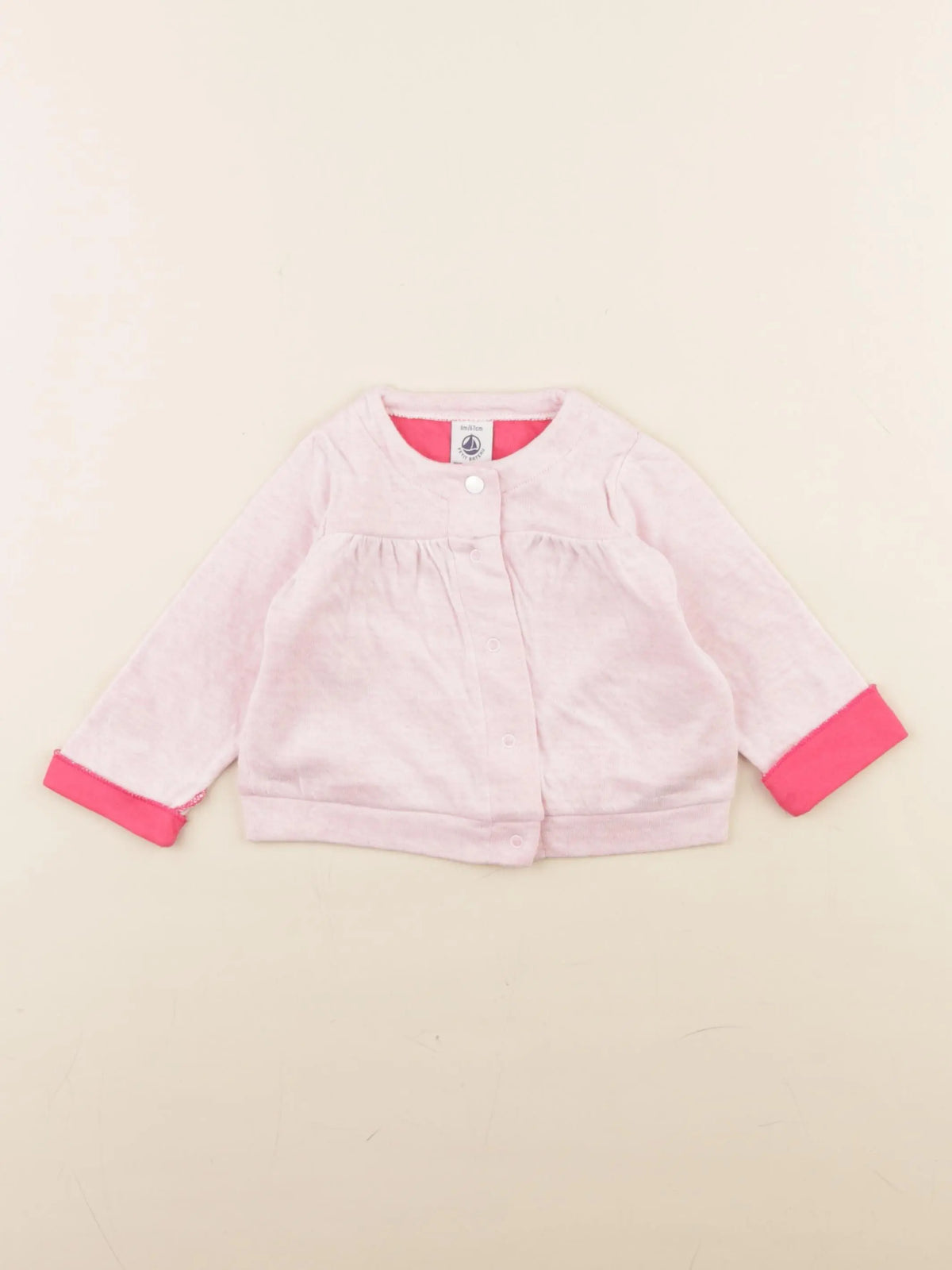 Petit Bateau - sweat rose - 6 mois