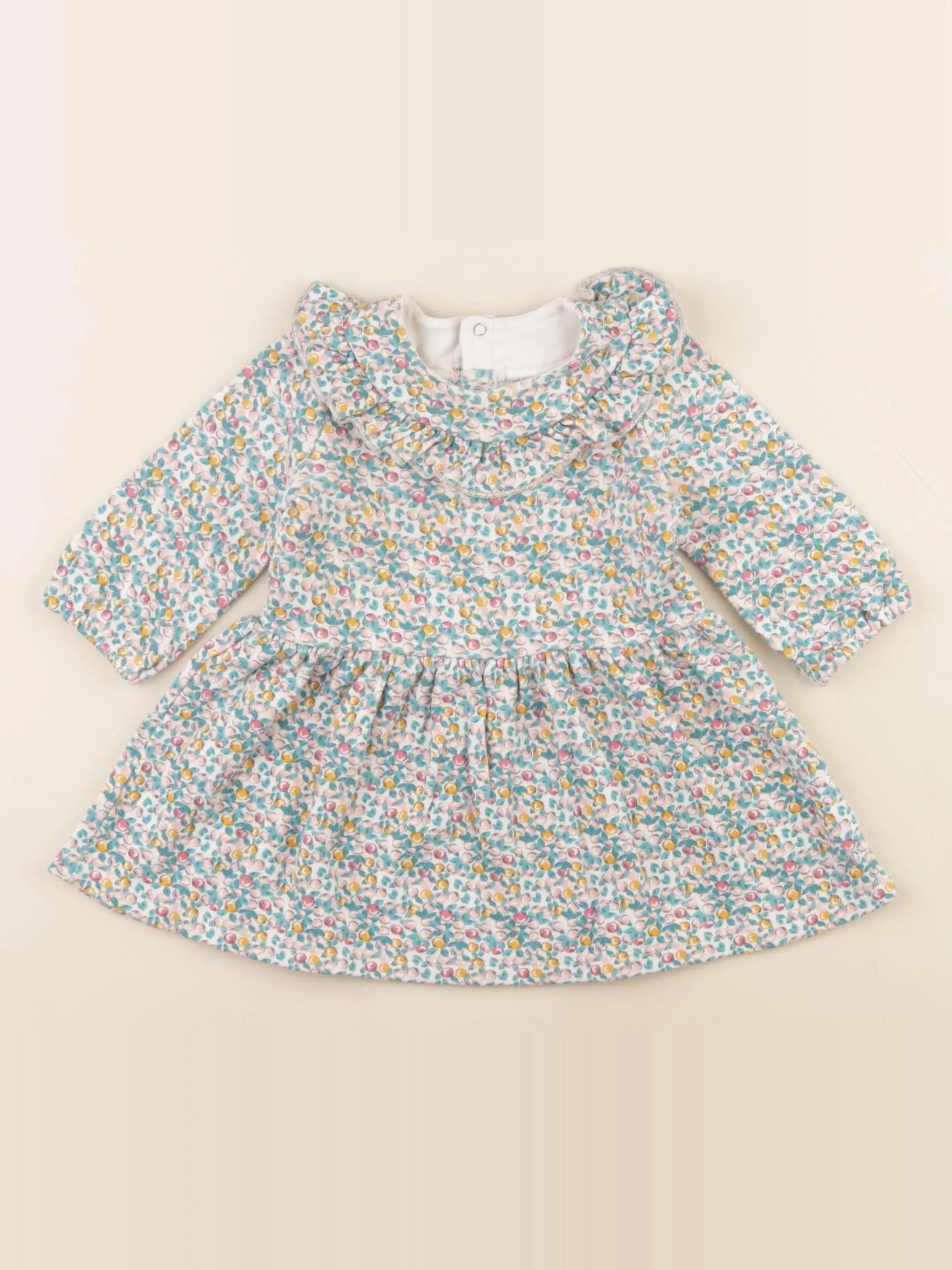 Petit Bateau - robe bleu - 6 mois