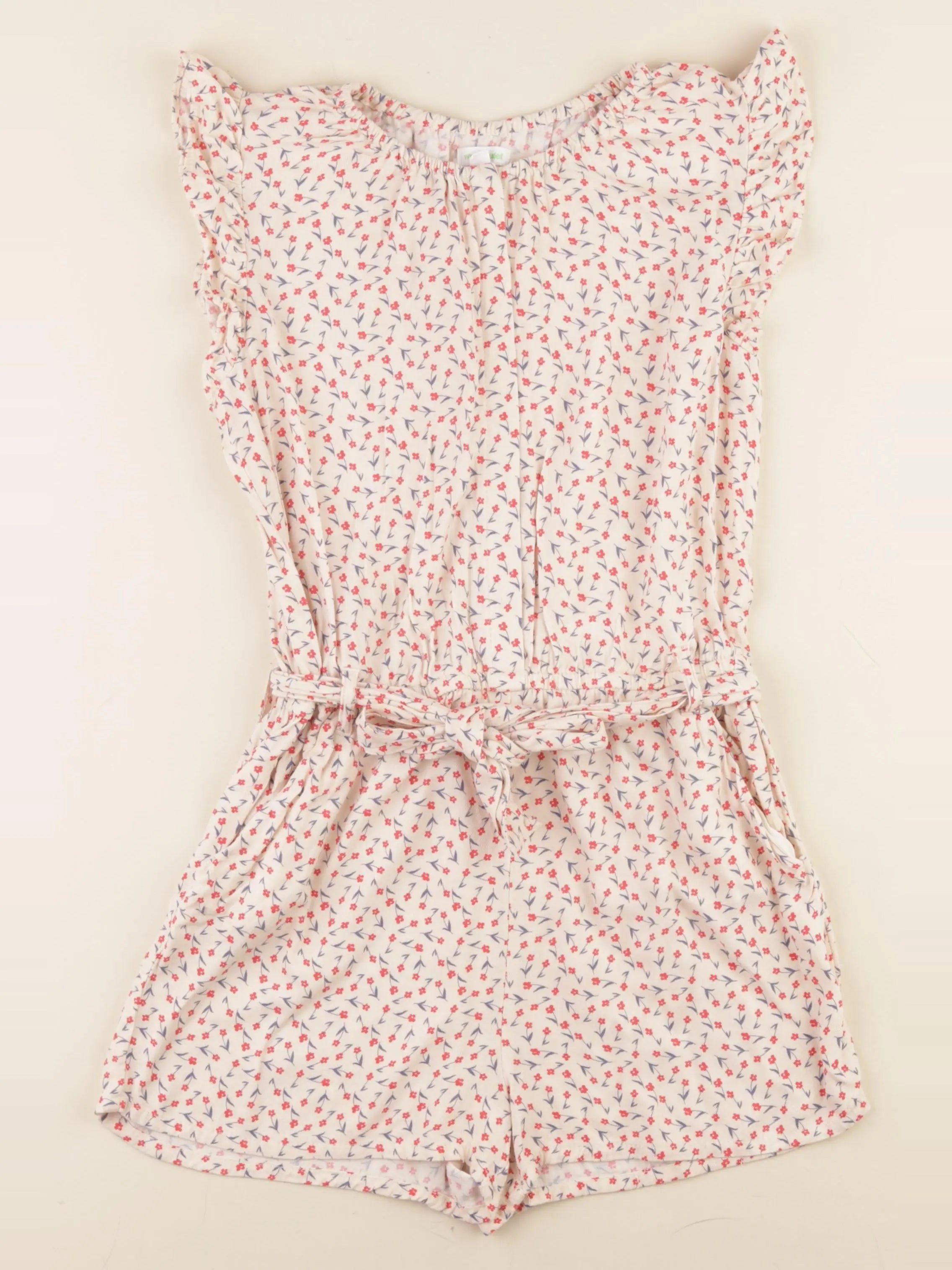 Vertbaudet - combinaison beige, rouge - 12 ans