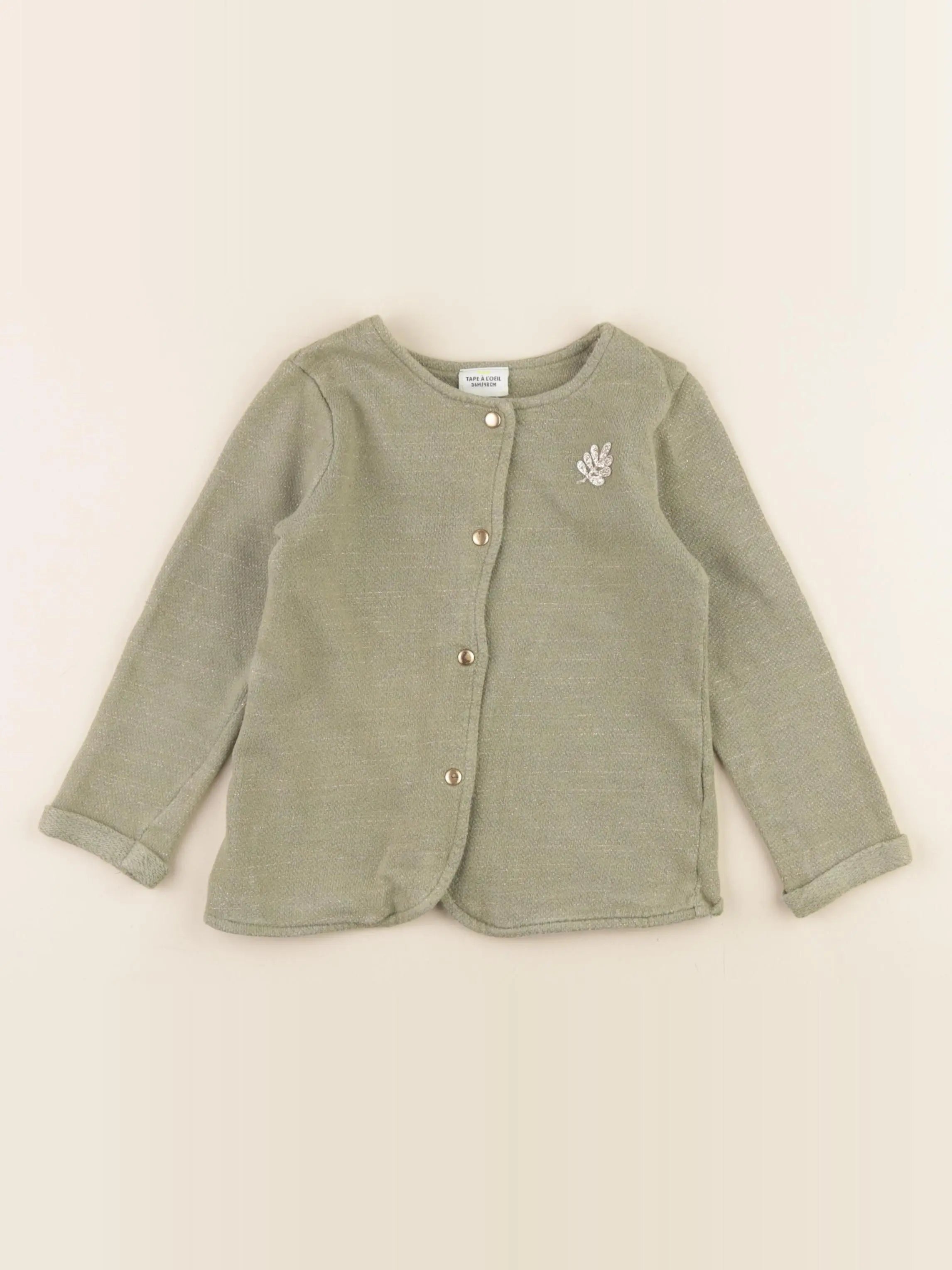 Tape à l'oeil - sweat vert, or - 36 mois