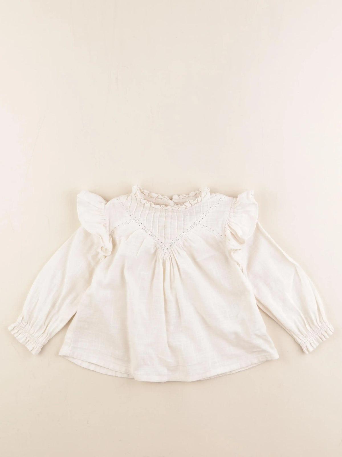 Vertbaudet - blouse beige - 18 mois