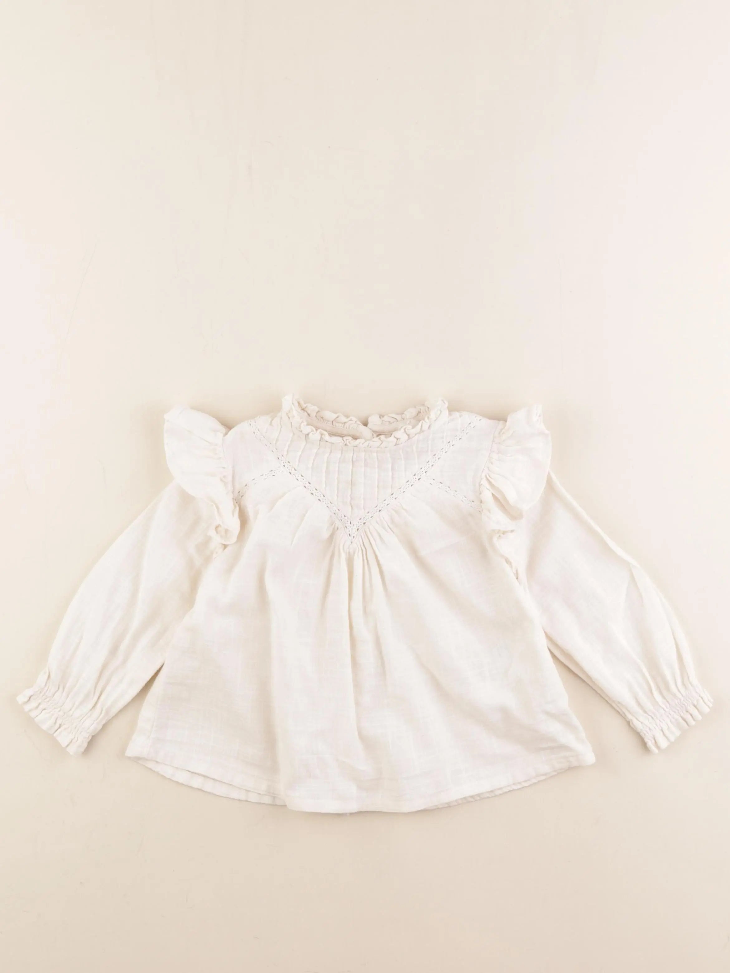 Vertbaudet - blouse beige - 18 mois