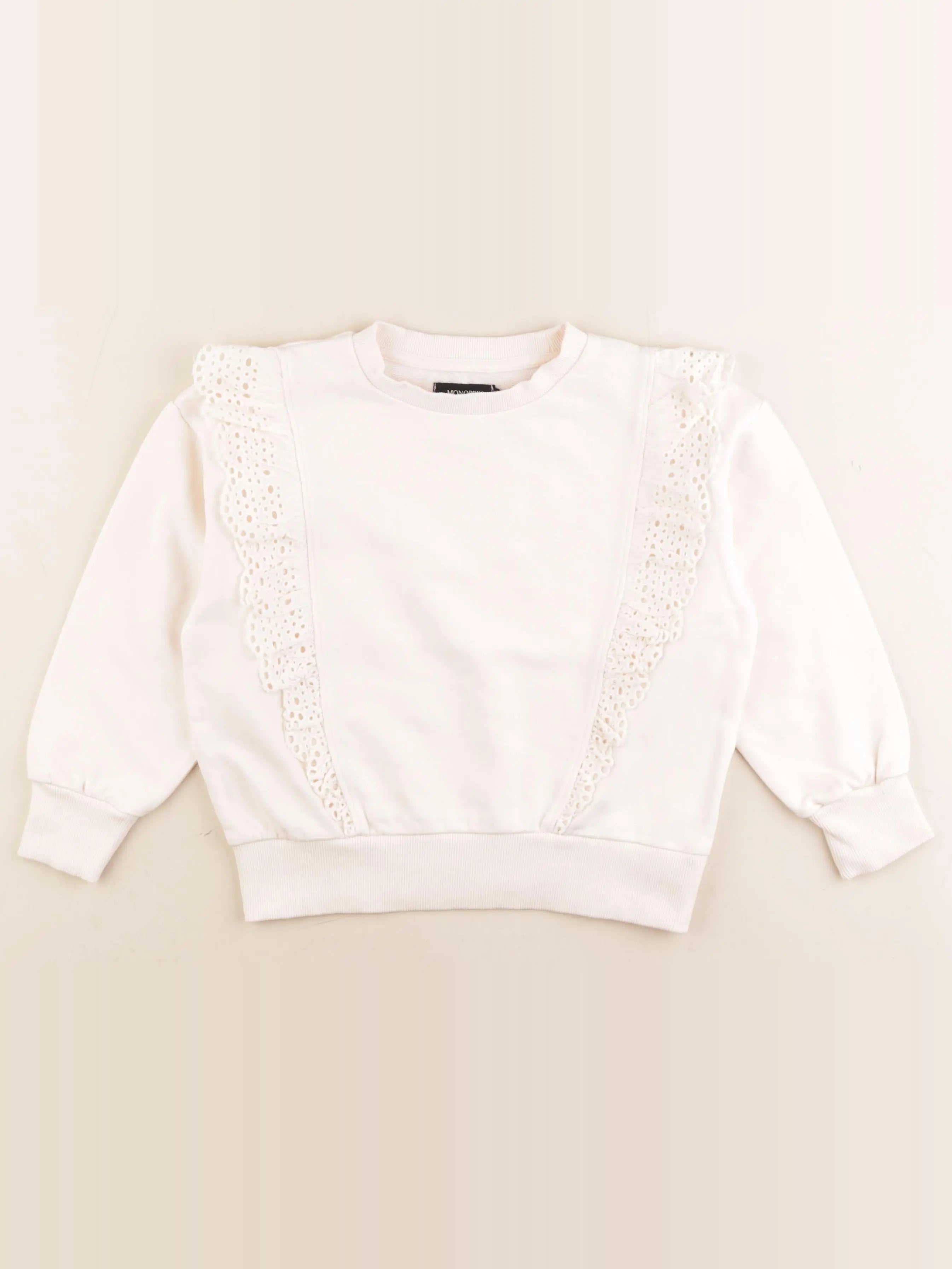 Monoprix - sweat beige - 6 ans