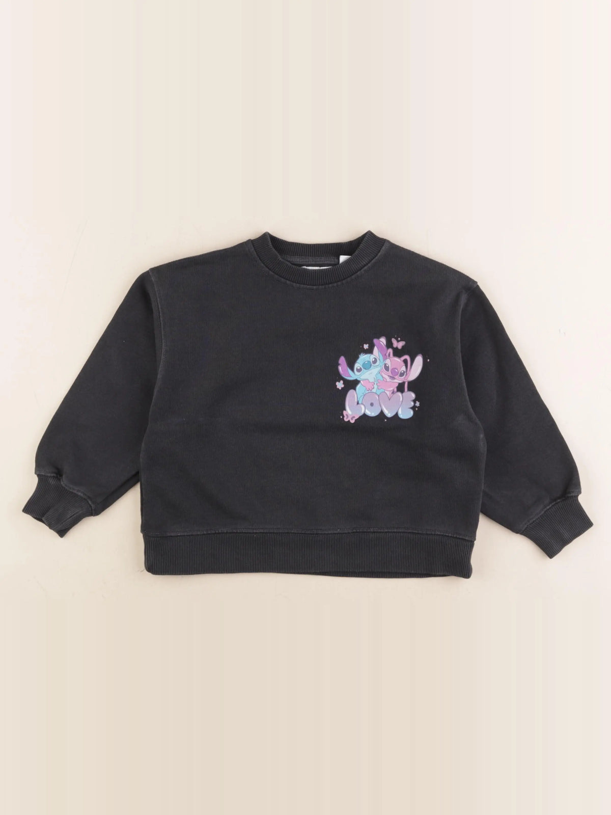 Zara - sweat imprimé au dos noir - 6/7 ans