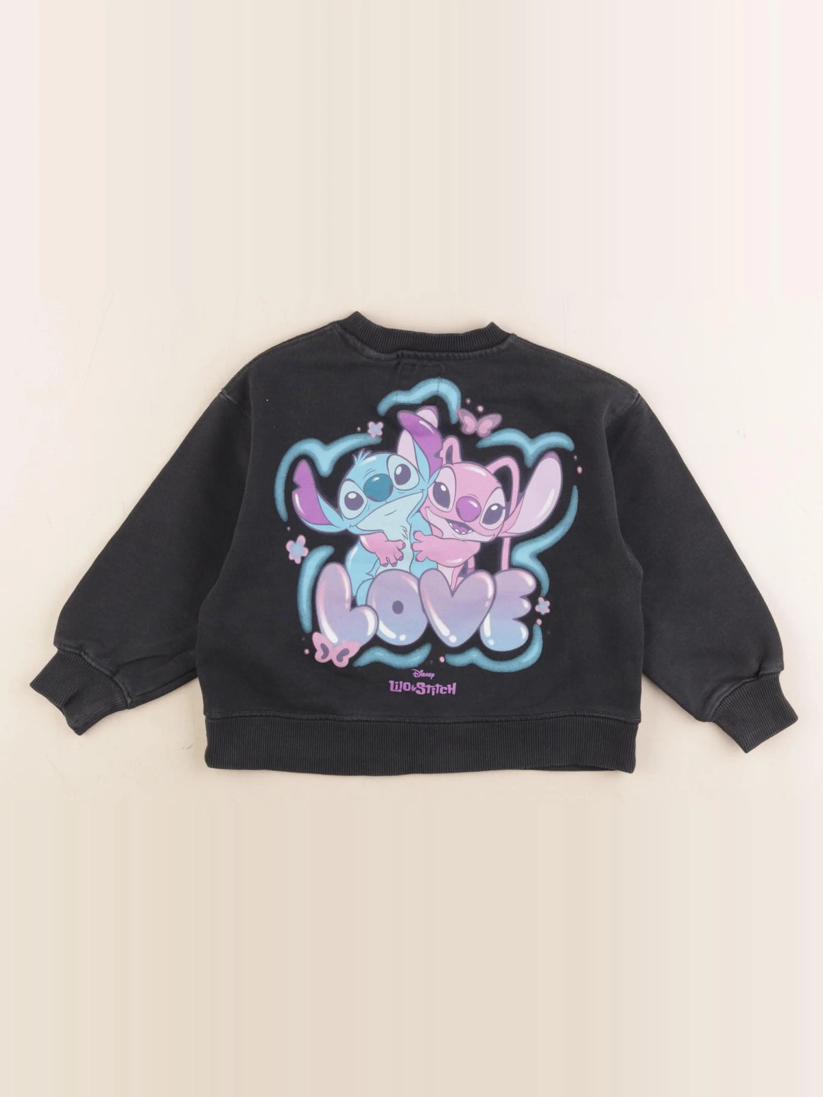 Zara - sweat imprimé au dos noir - 6/7 ans