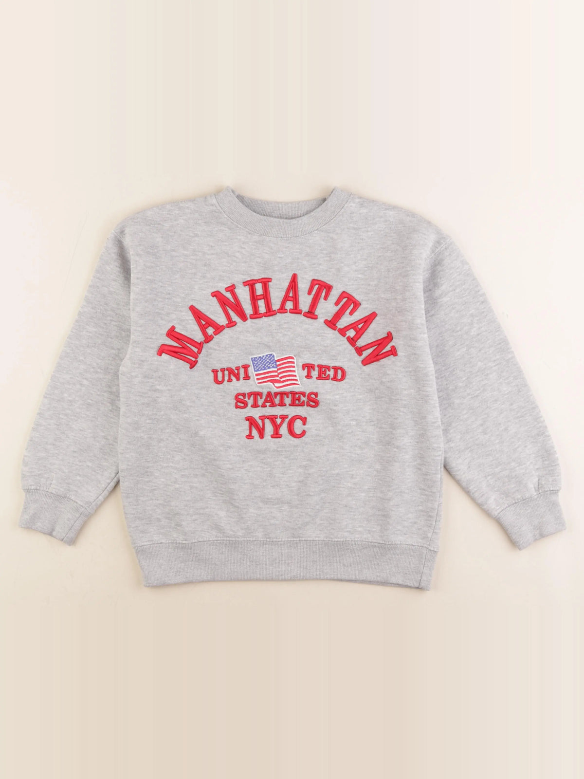 Zara - sweat gris, rouge - 8/9 ans