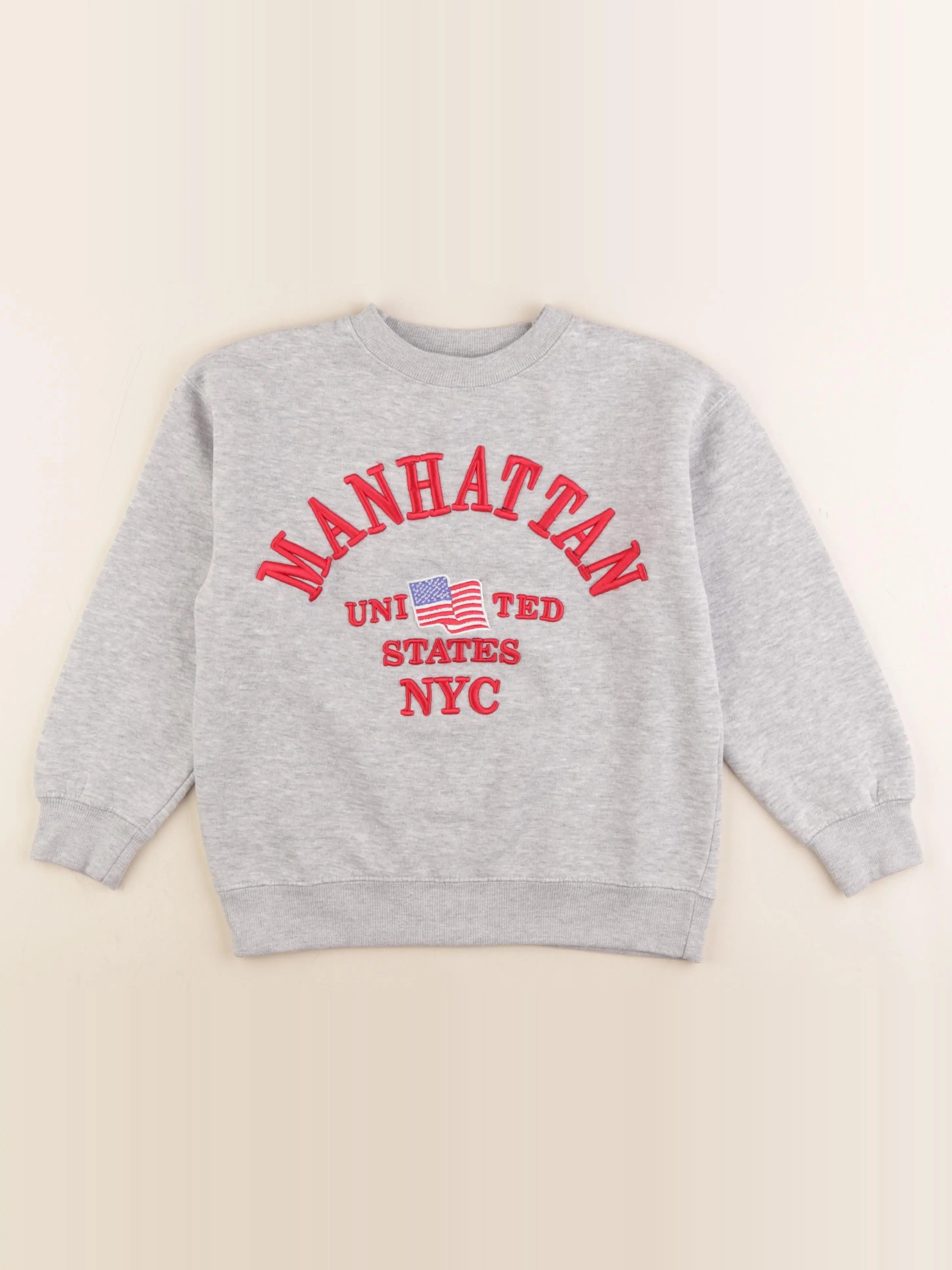 Zara - sweat gris, rouge - 8/9 ans